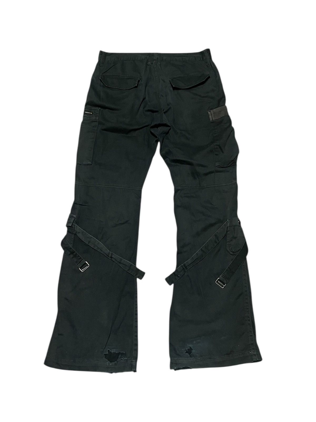 semantic design bondage flare cargo pant