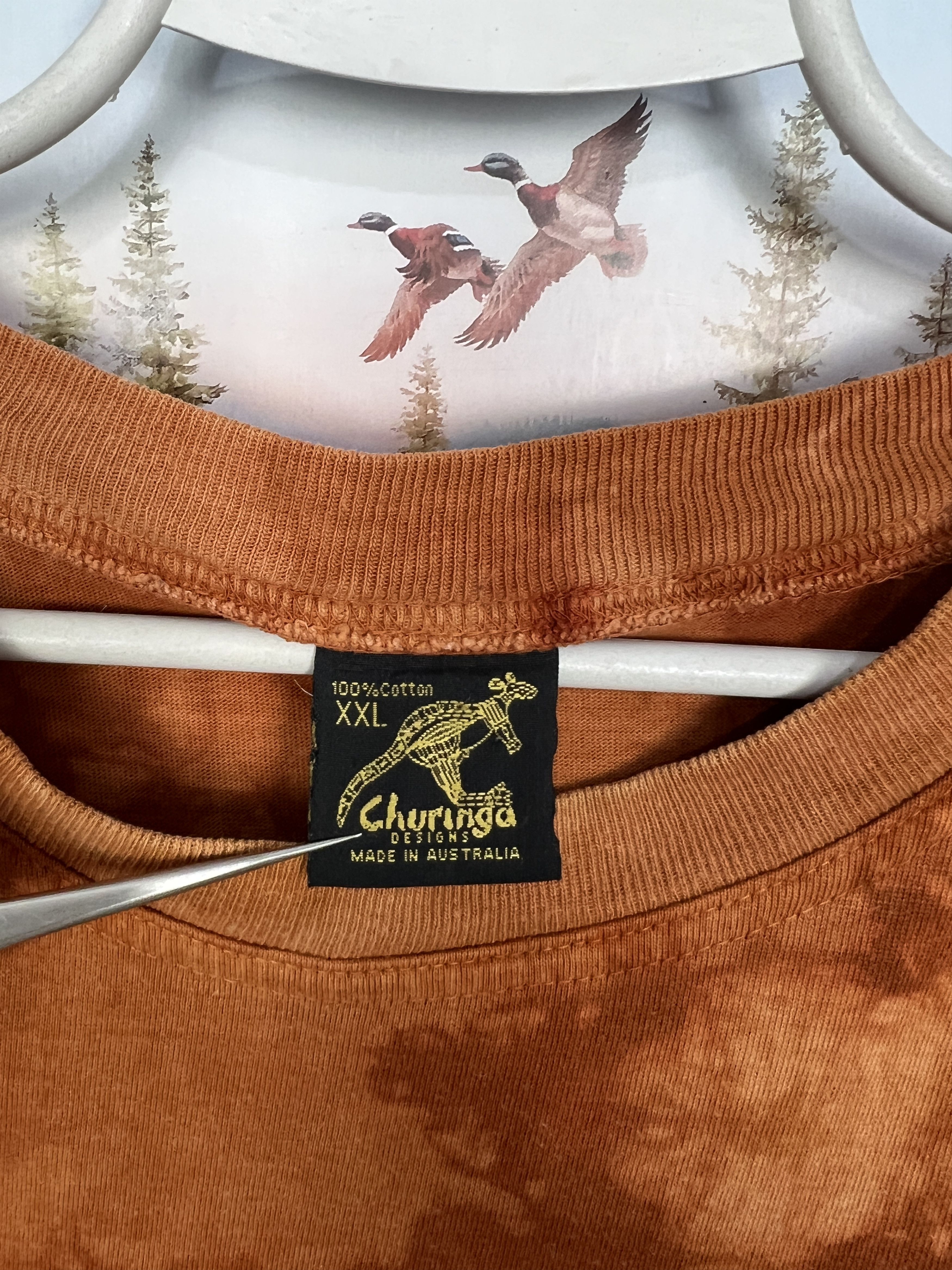 Vintage Vintage 90's Planer Earth Salt Water Crocodile Tee Shirt Size US XXL / EU 58 / 5 - 6 Thumbnail