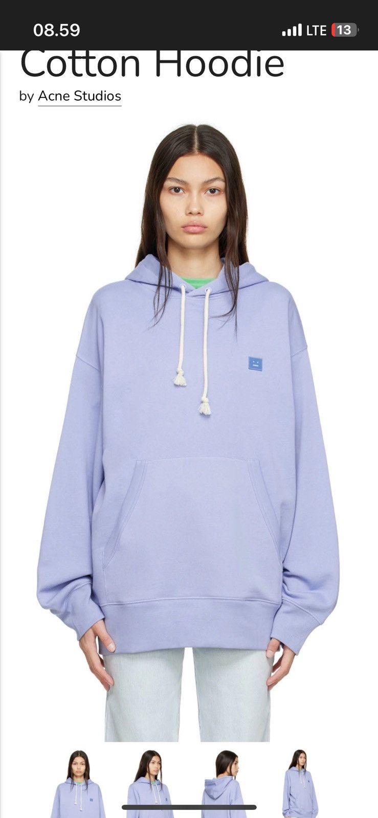 Acne Studios Acne studios face oversized light purple hoodie Size US XL / EU 56 / 4 - 3 Thumbnail