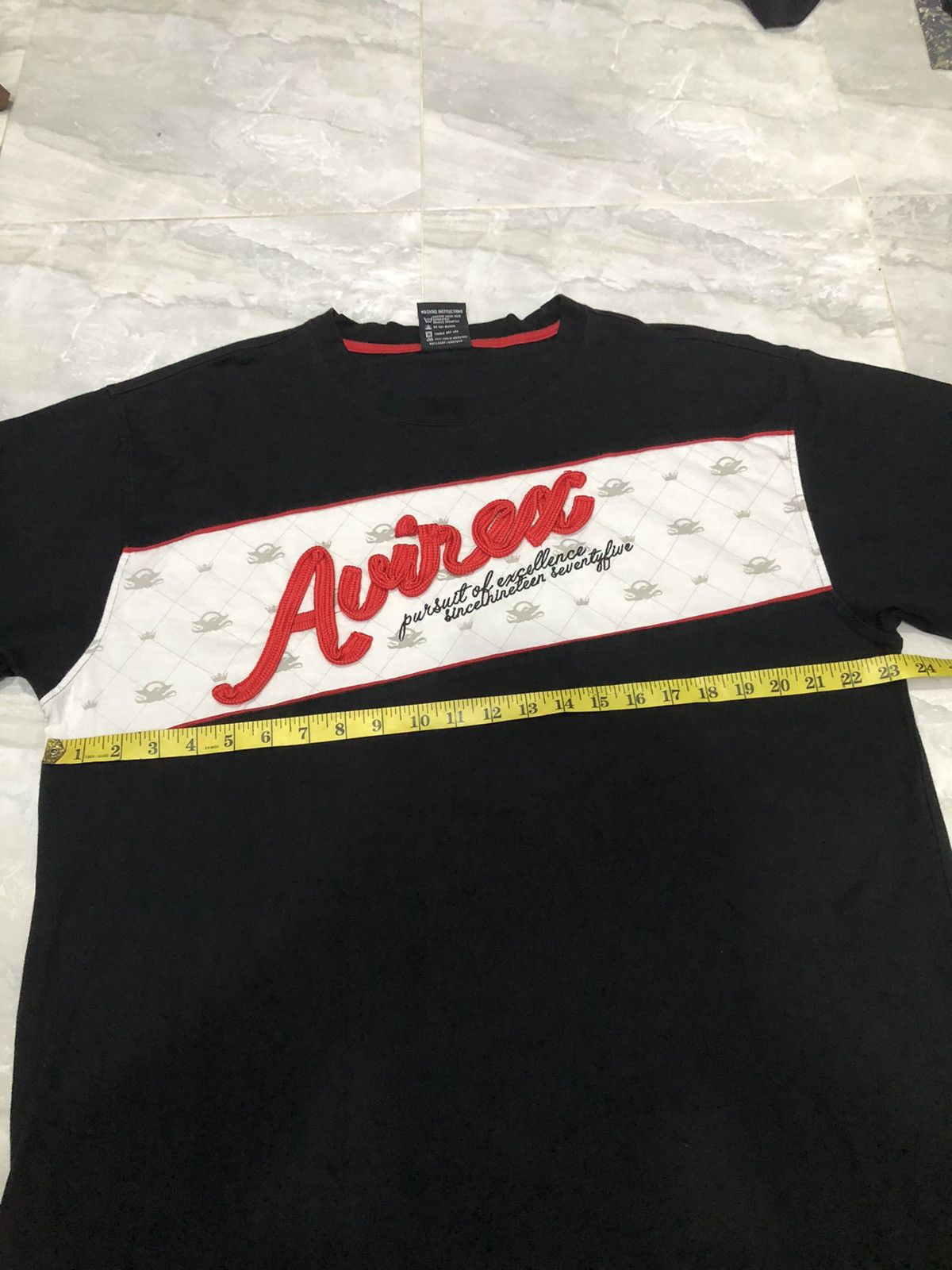 Avirex Vintage Y2K AVIREX 3D Rope Logo Panel Tee Black XL Size US XL / EU 56 / 4 - 11 Thumbnail
