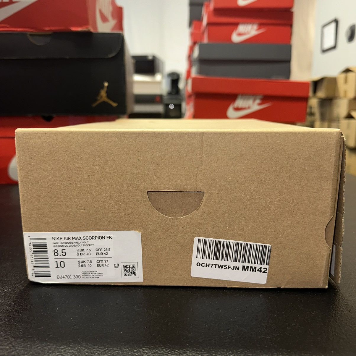 Nike Size 8.5 - Nike Air Max Scorpion FK Green-Volt DJ4701-300 Size US 8.5 / EU 41-42 - 7 Thumbnail
