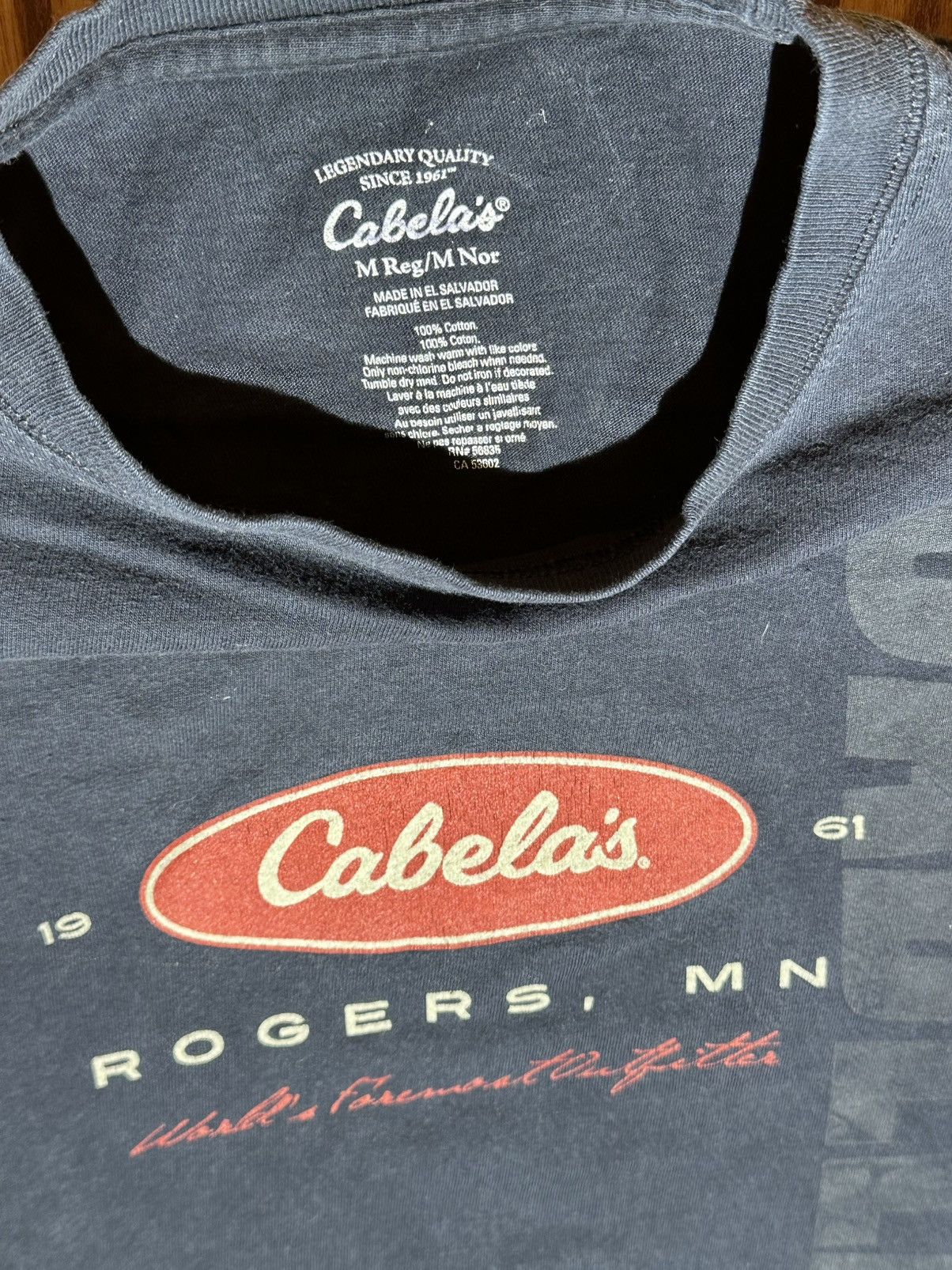 Cabelas Cabela's Dark Blue Graphic Tee for Men Size US M / EU 48-50 / 2 - 4 Thumbnail