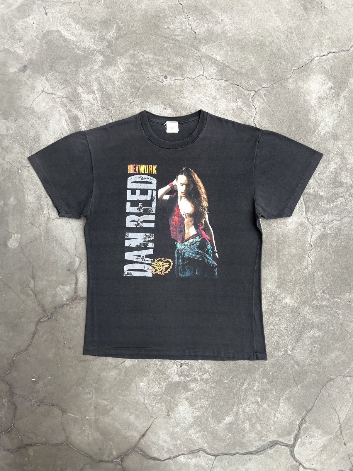Vintage Rare 1989 Dan Reed Network Tour United We Slam Vtg. T-Shirt Size US XL / EU 56 / 4 - 2 Thumbnail