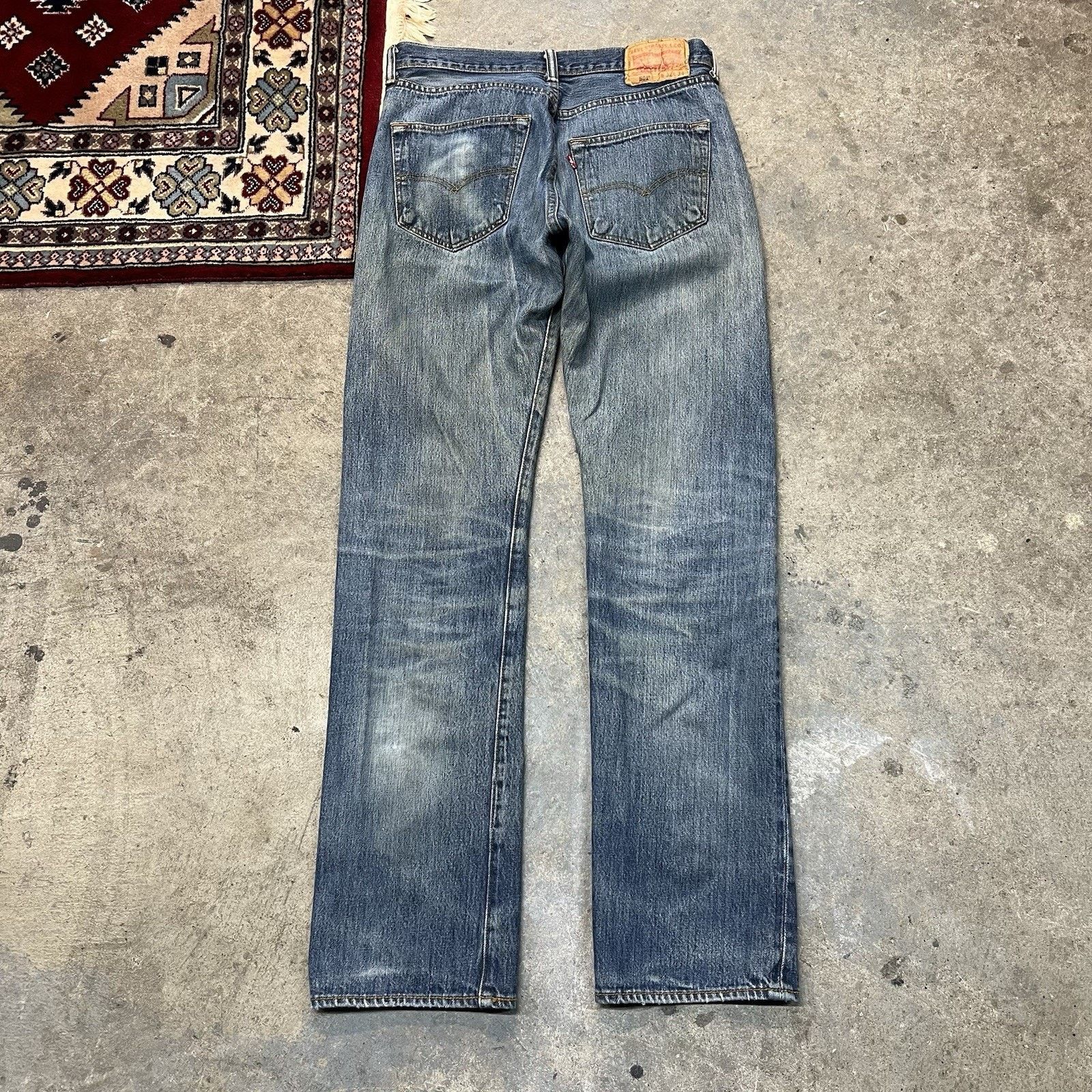 Levi's Levis 501 Jeans Button Fly Medium Whisker Fade Men’s 32x32 Size US 32 / EU 48 - 1 Thumbnail