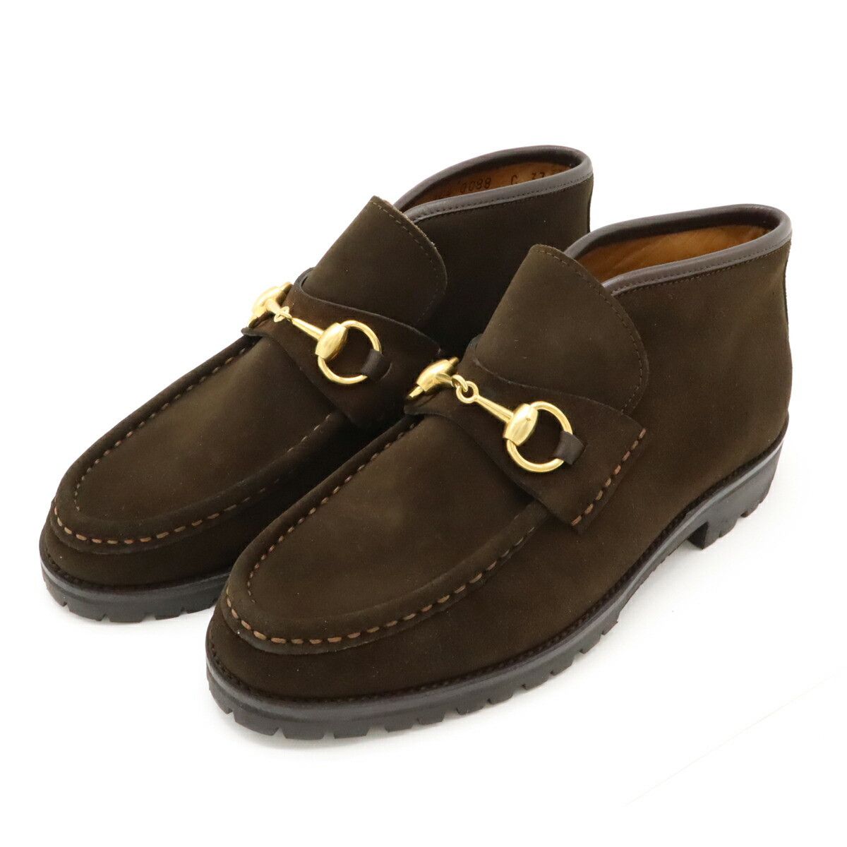 Gucci Gucci Horsebit Suede Boots Suede Shoes in Brown, Women's
