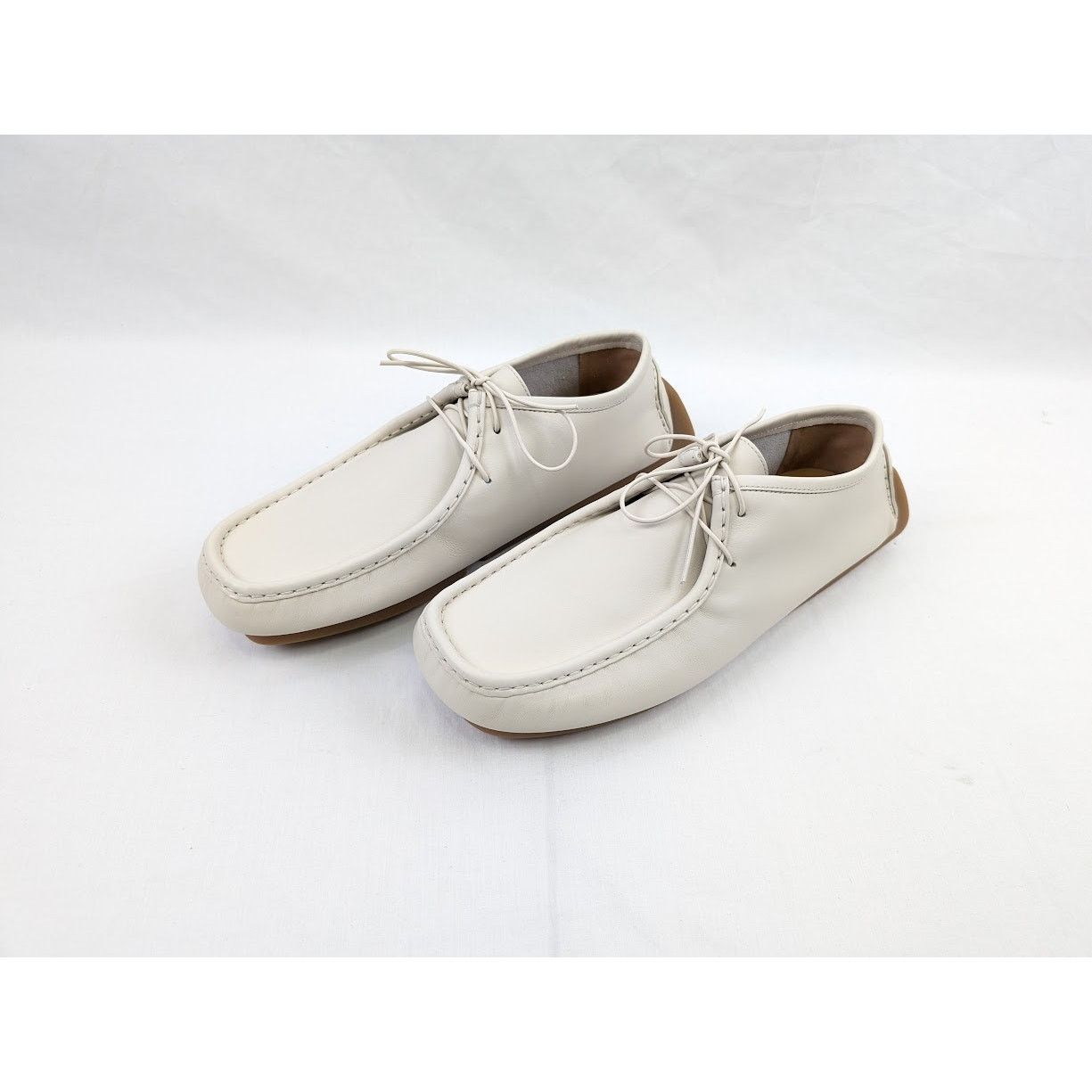 Bottega Veneta o1rshd1 Calf Pelle Scarpa Chester Shoes in Cream Size US 9 / EU 42 - 21 Thumbnail