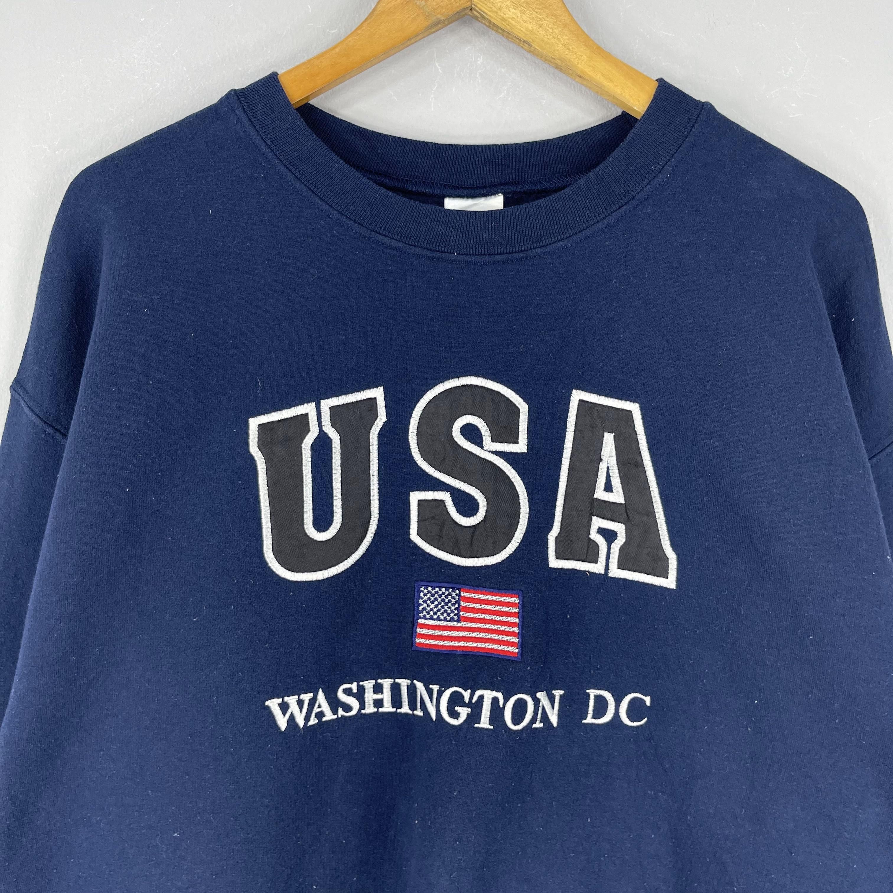 Vintage Vintage UNITED STATES AMERICA Embroidery Sweatshirt Size US L / EU 52-54 / 3 - 2 Thumbnail