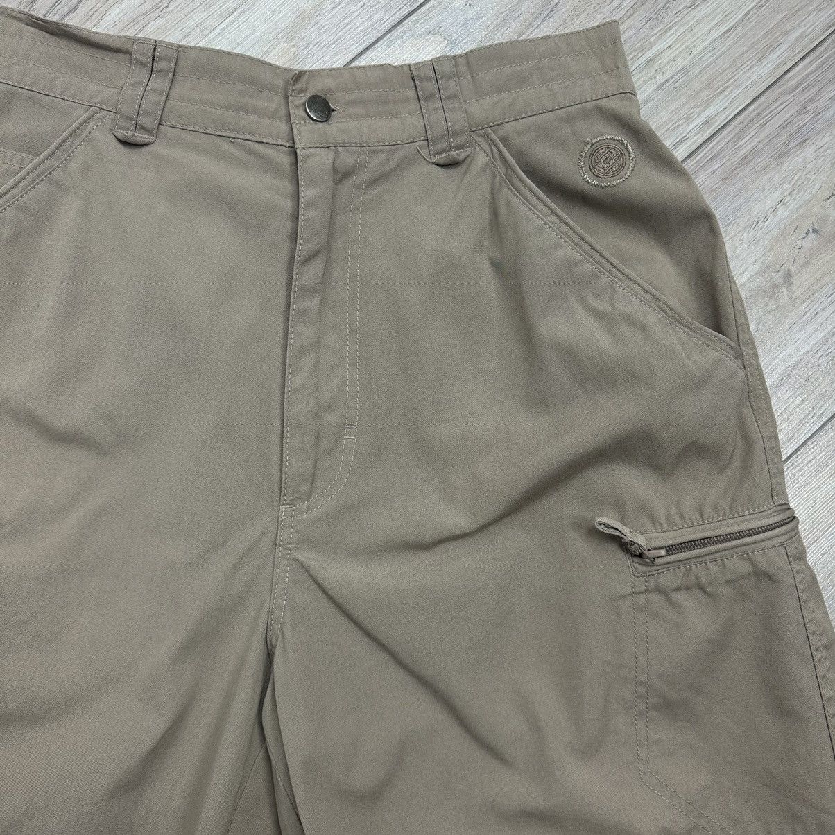 Lotto Sport Vintage Y2K Lotto Beige Tan Cotton Multi Pocket Shorts Size US 28 / EU 44 - 3 Thumbnail