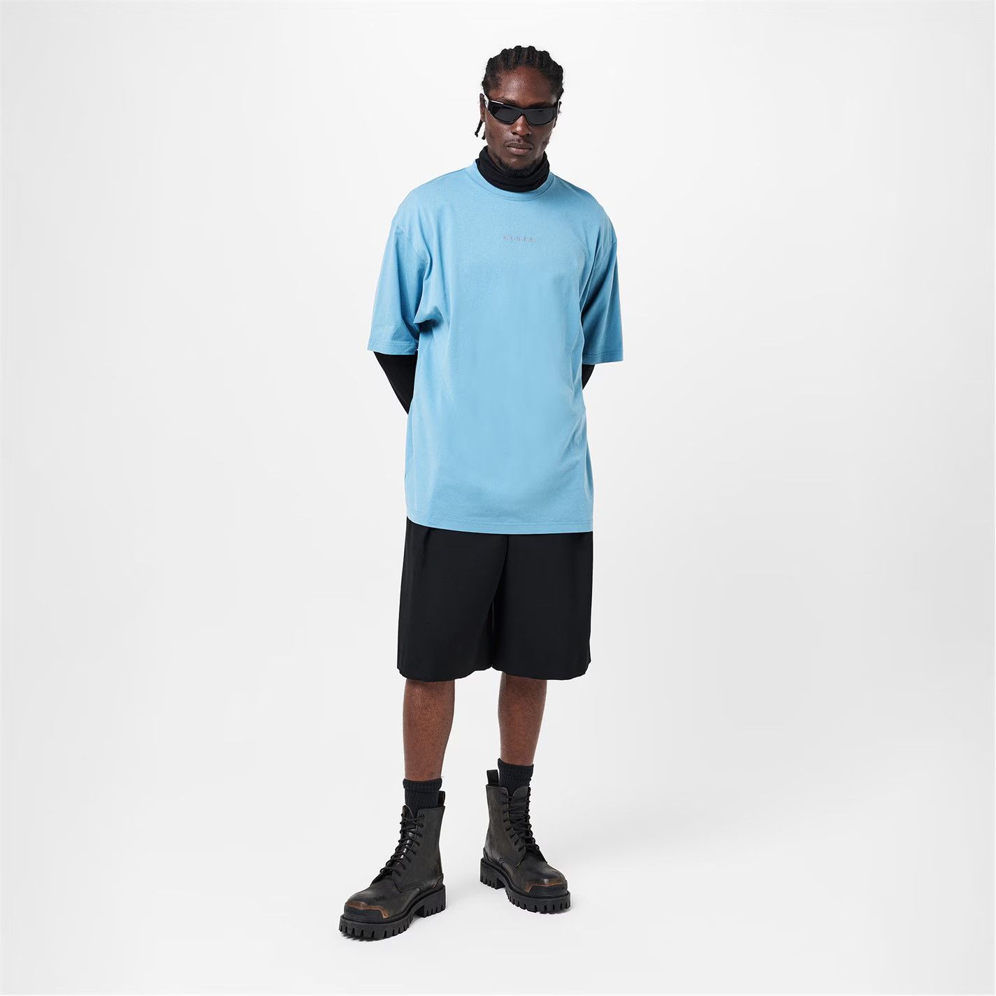 Balenciaga o1g2r1mq0226 T-Shirt In Blue Size US M / EU 48-50 / 2 - 6 Thumbnail