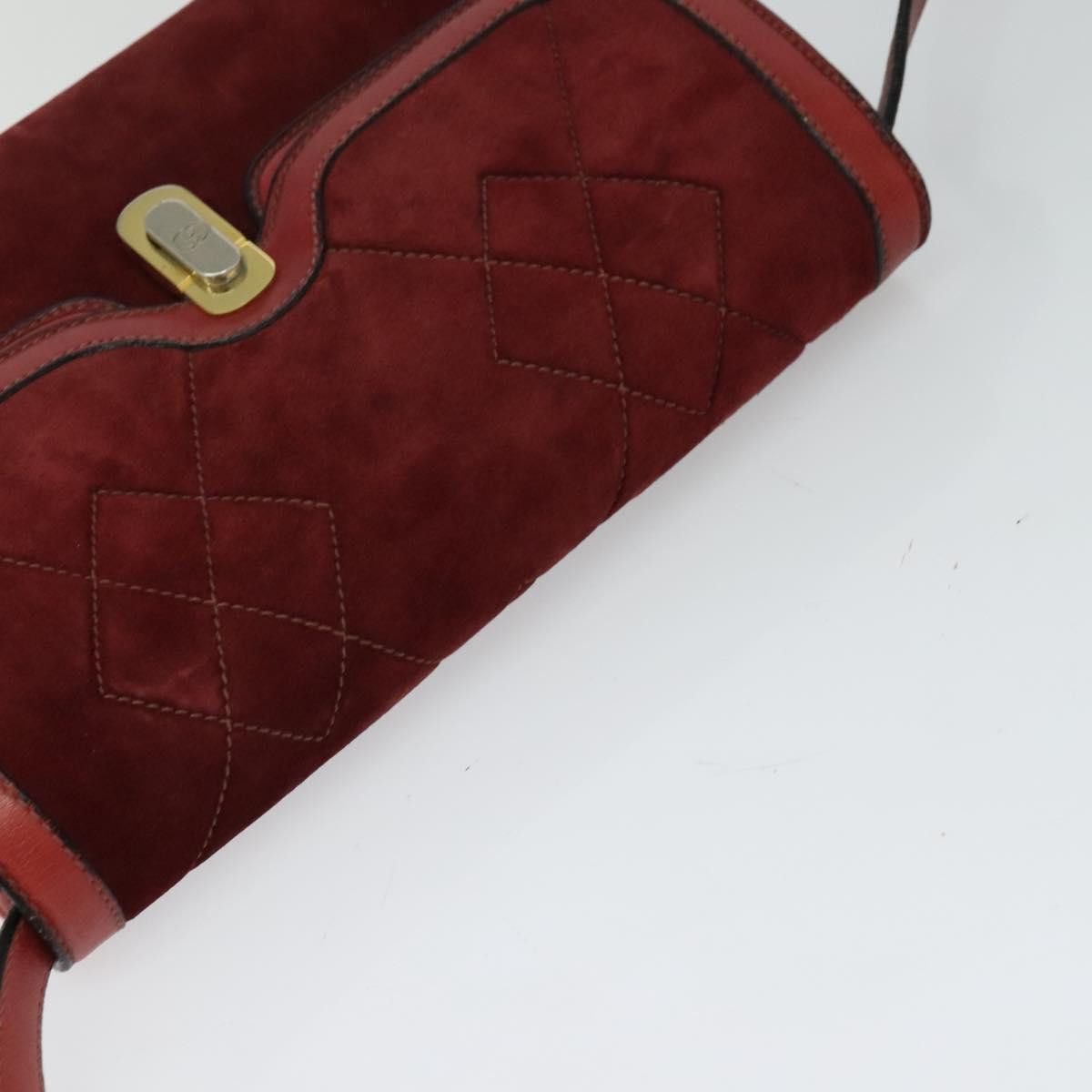 Gucci GUCCI Shoulder Bag Suede Vintage Red Gold Size ONE SIZE - 6 Thumbnail