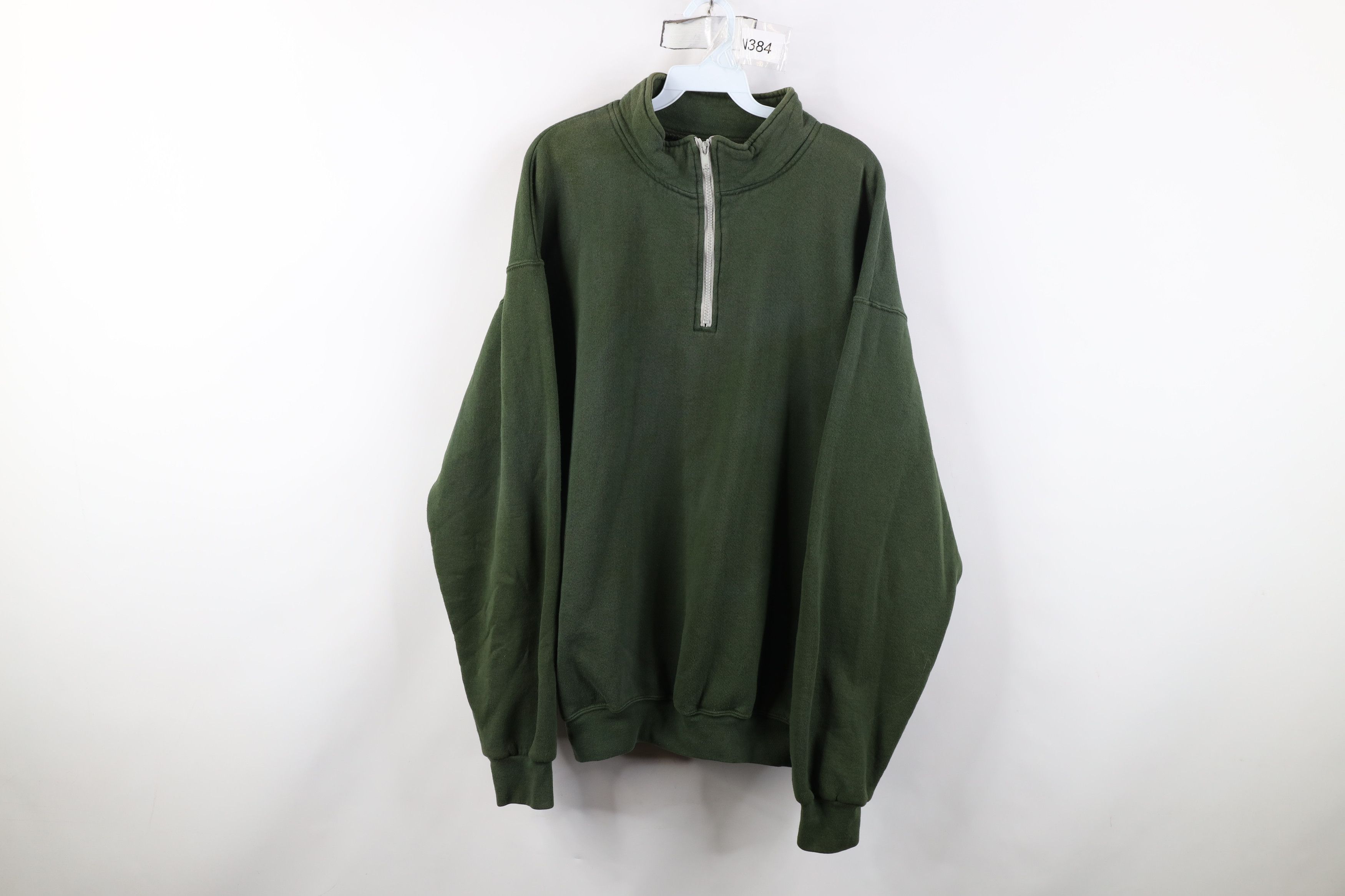 Vintage Vintage 90s Streetwear 1/4 Half Zip Pullover Sweatshirt Size US XL / EU 56 / 4 - 1 Thumbnail