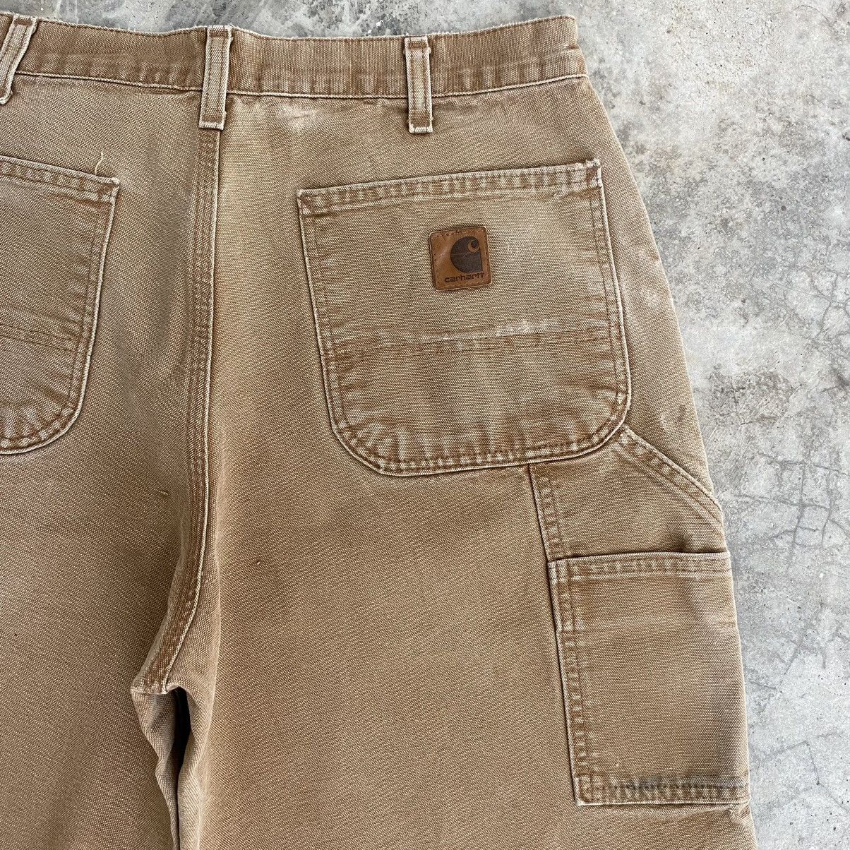 Carhartt Vintage Carhartt Faded Tan Carpenter Work Pants Size US 32 / EU 48 - 18 Thumbnail