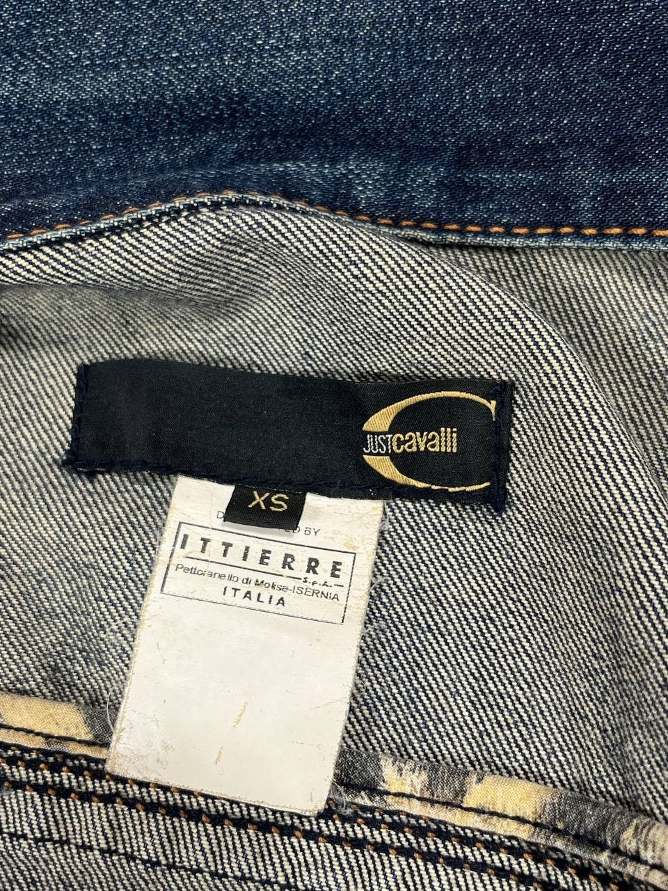 Roberto Cavalli Roberto Just Cavalli Vintage Blue Denim Jean Jacket size XS Size XS / US 0-2 / IT 36-38 - 10 Thumbnail