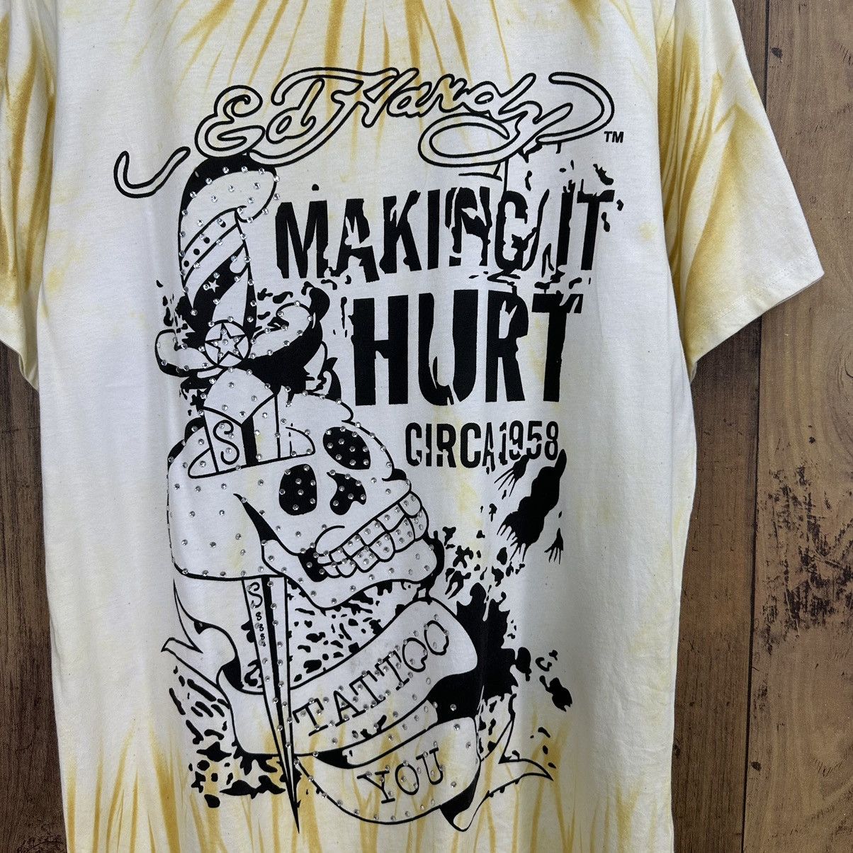 Ed Hardy Ed Hardy Tye Dye Tattoo Skull Design Tshirt A747 Size US L / EU 52-54 / 3 - 2 Thumbnail