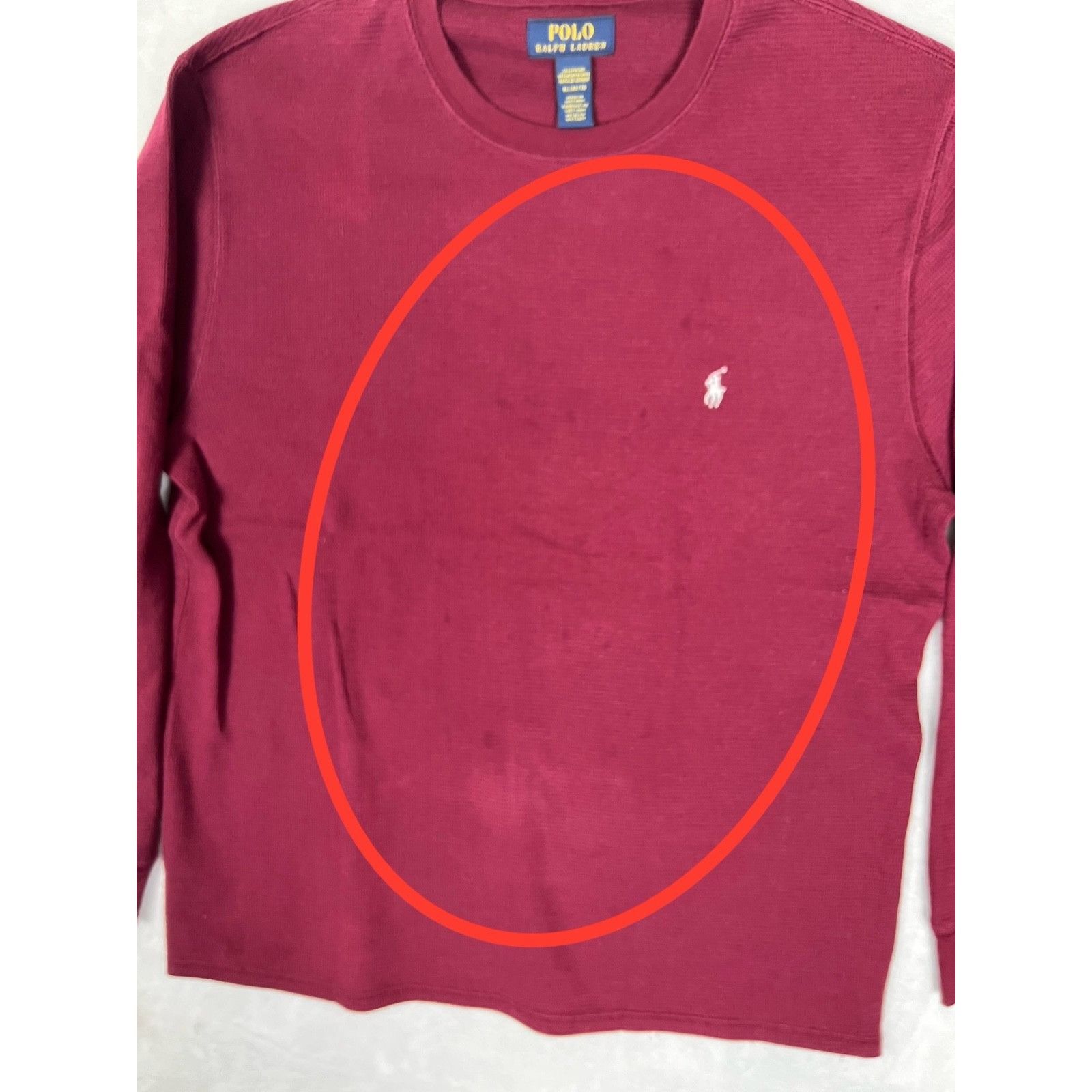 Polo Ralph Lauren Polo Ralph Lauren Sleep Shirt Red Size XL Waffle Knit 100% C Size US XL / EU 56 / 4 - 4 Thumbnail