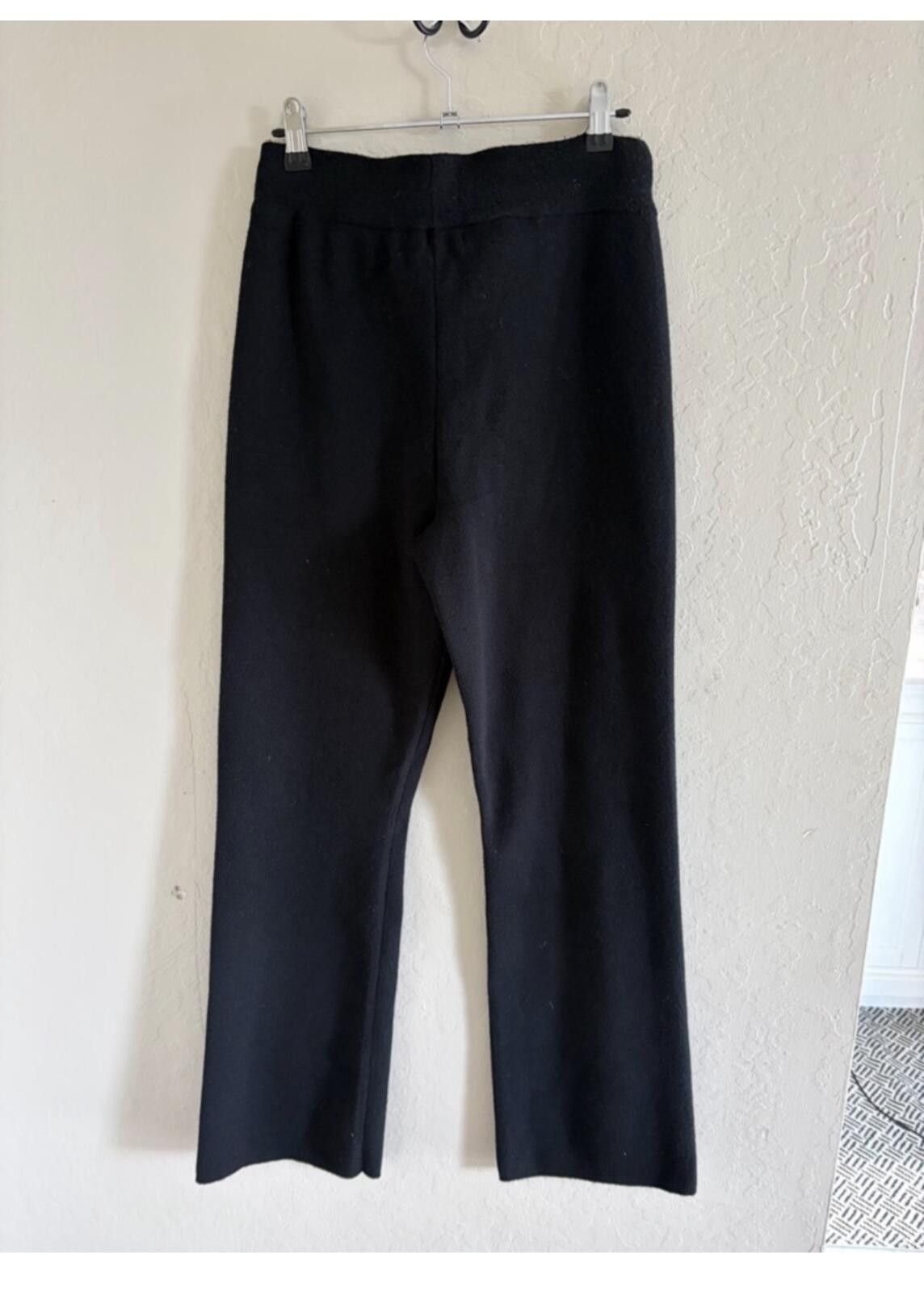 Other Lark + Grey Black Tie-Waist Straight-Leg Trousers Size 28" / US 6 / IT 42 - 6 Thumbnail