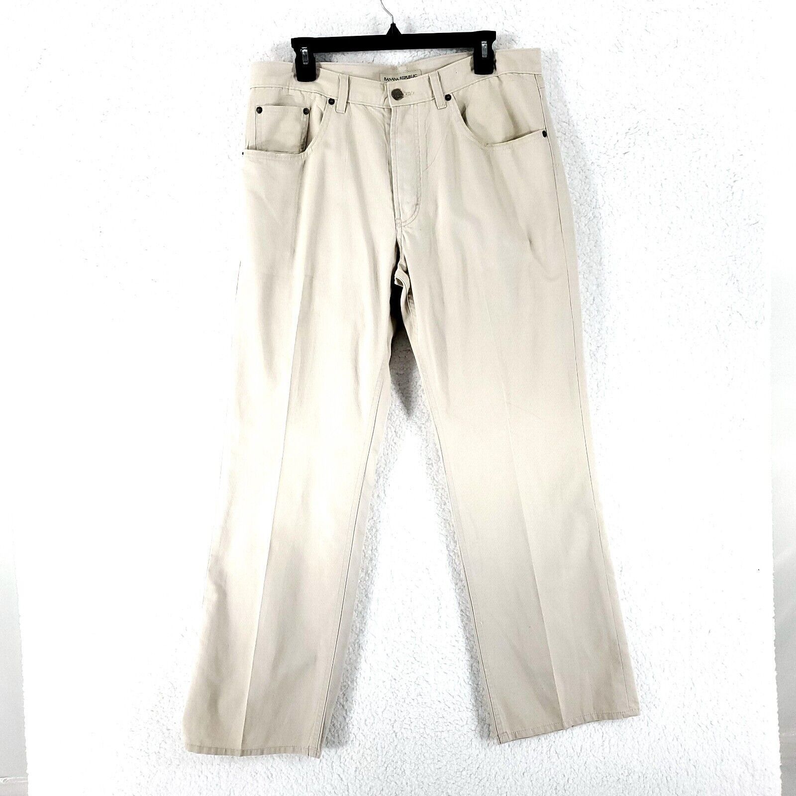 Banana Republic DAMAGED Banana Republic Cotton Denim Cream Tan Jeans 35/32 M Size US 35 - 1 Thumbnail