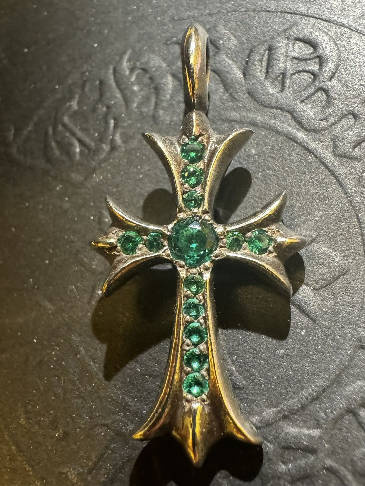 Chrome Hearts Chrome Hearts Emerald Tiny Cross Pendant Size ONE SIZE - 1 Thumbnail