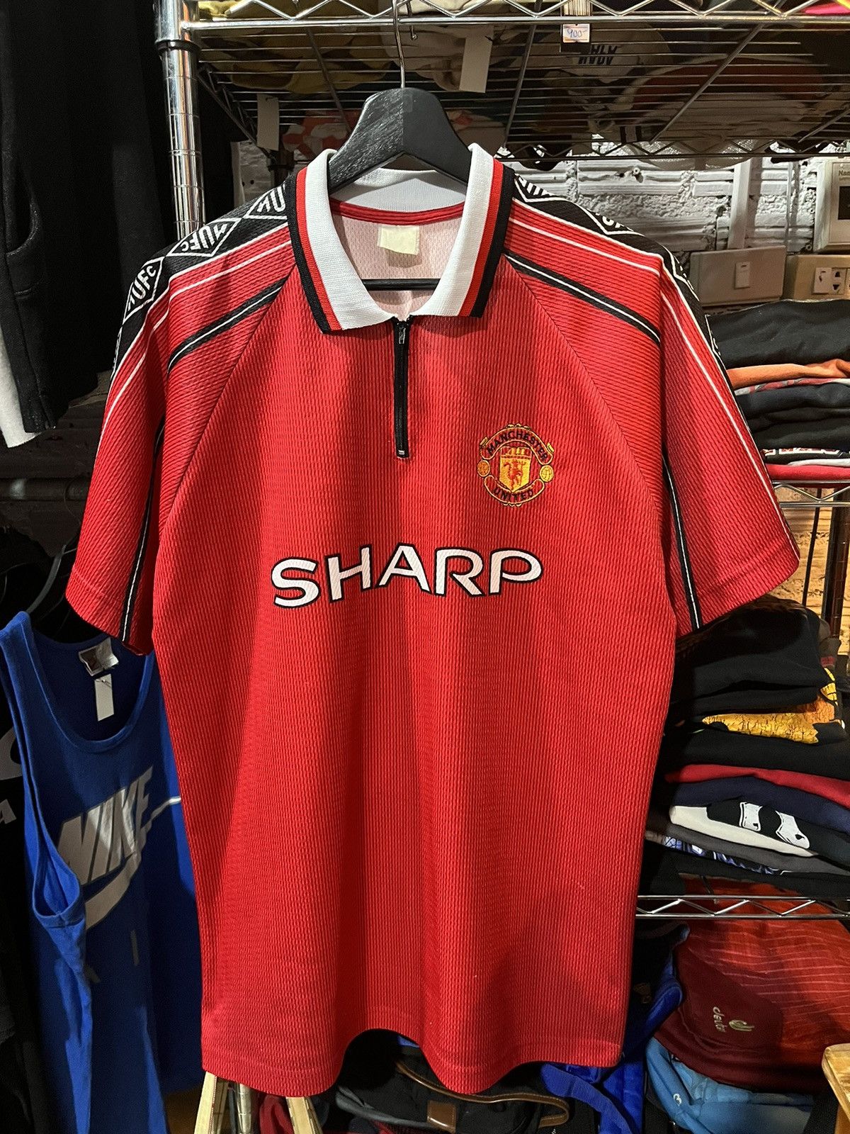 Vintage Manchester United MUFC Football Tee Bootleg 90s Size US L / EU 52-54 / 3 - 1 Thumbnail