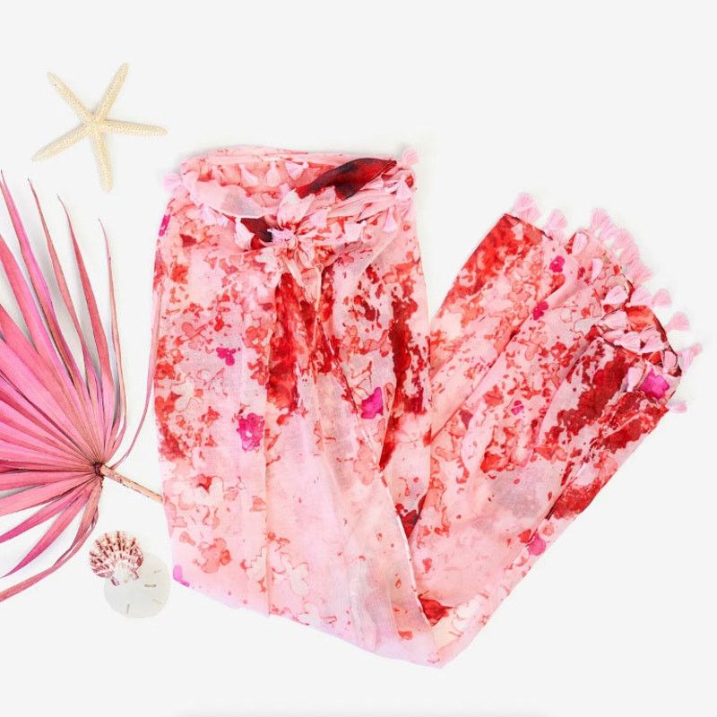 Other Peter Som Sarong Dream Floral Rose Quartz Swim Beach Coverup Size ONE SIZE - 2 Thumbnail