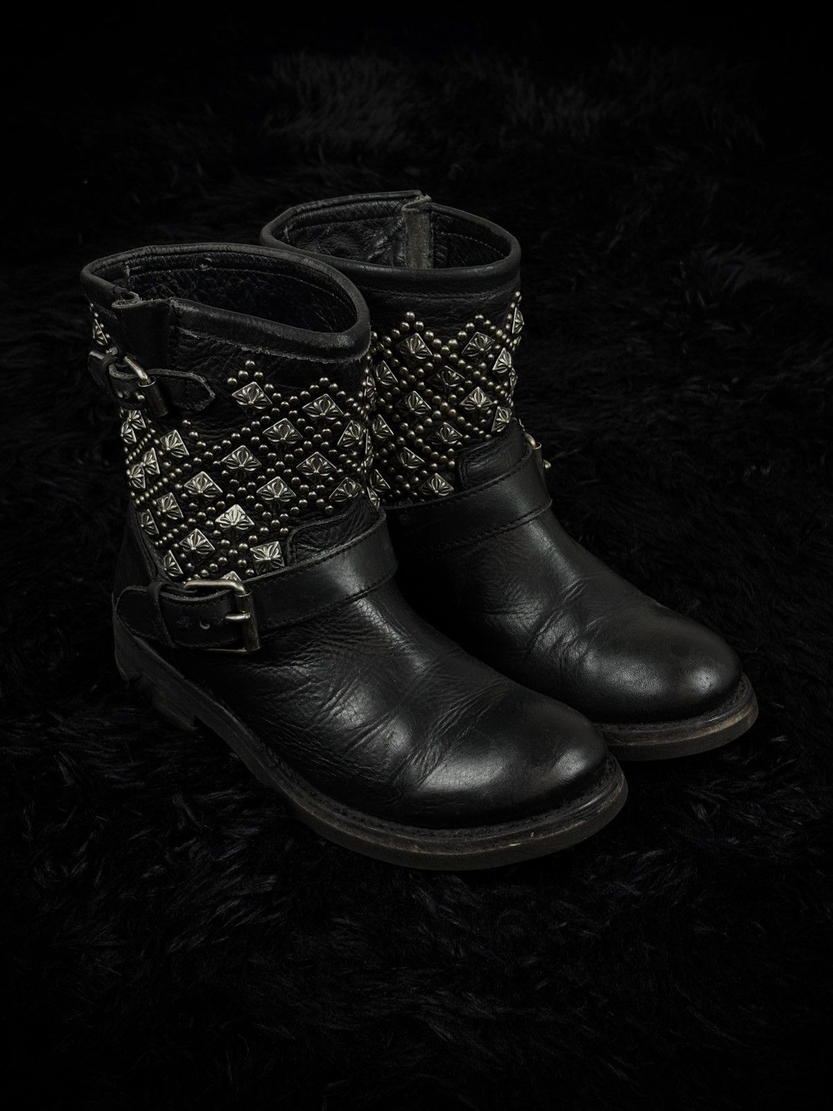 ASH Rare ASH Chrome Hearts Style Cross Leather Ankle Boots Size US 9 / IT 39 - 2 Thumbnail