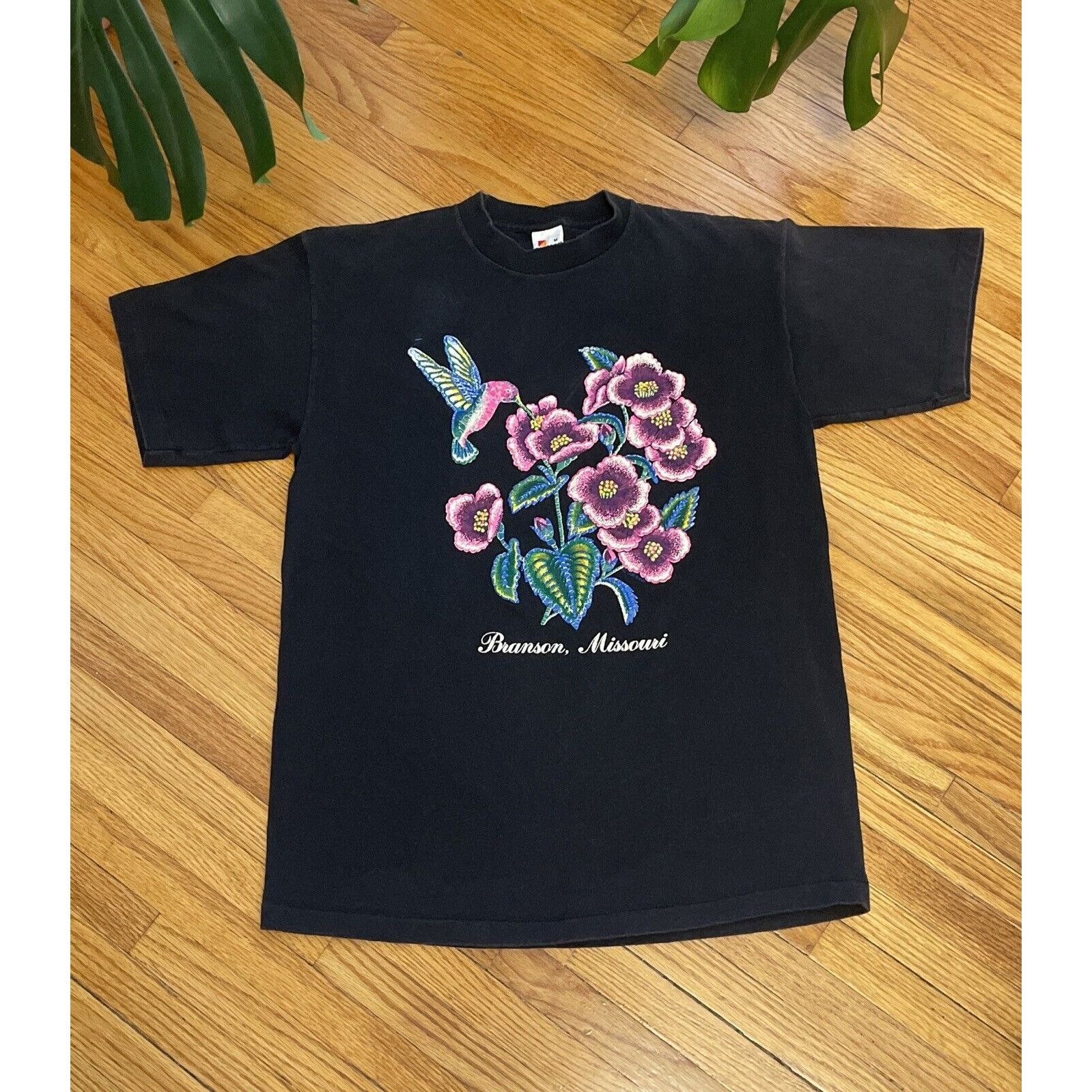 Vintage Vintage 90s Medium Branson Missouri Hummingbird Floral Singl Size US M / EU 48-50 / 2 - 1 Thumbnail