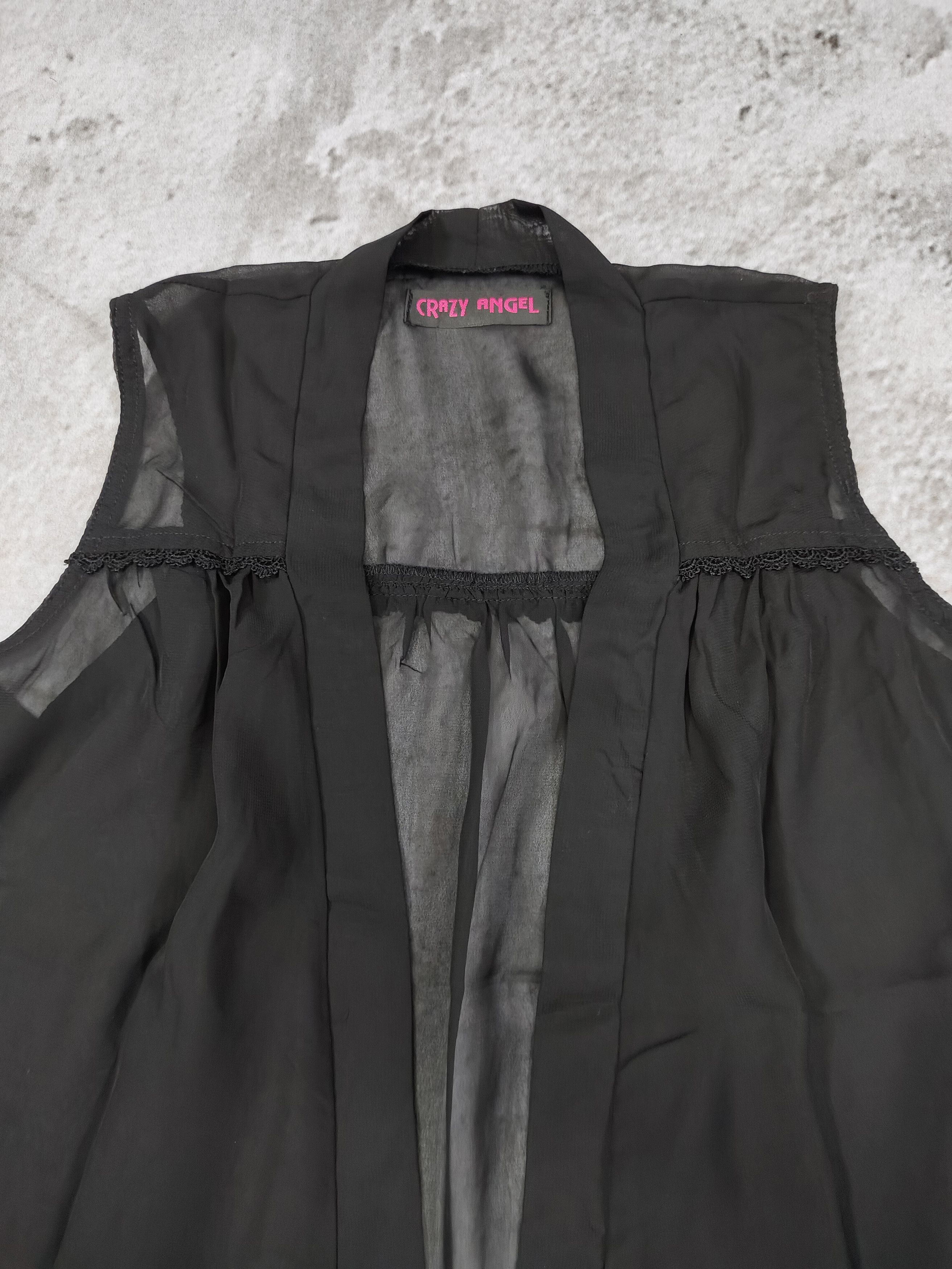 Japanese Brand Crazy Angle🇯🇵Gothic Darkwear Asymmetric Layered Sheer Size M / US 6-8 / IT 42-44 - 6 Thumbnail