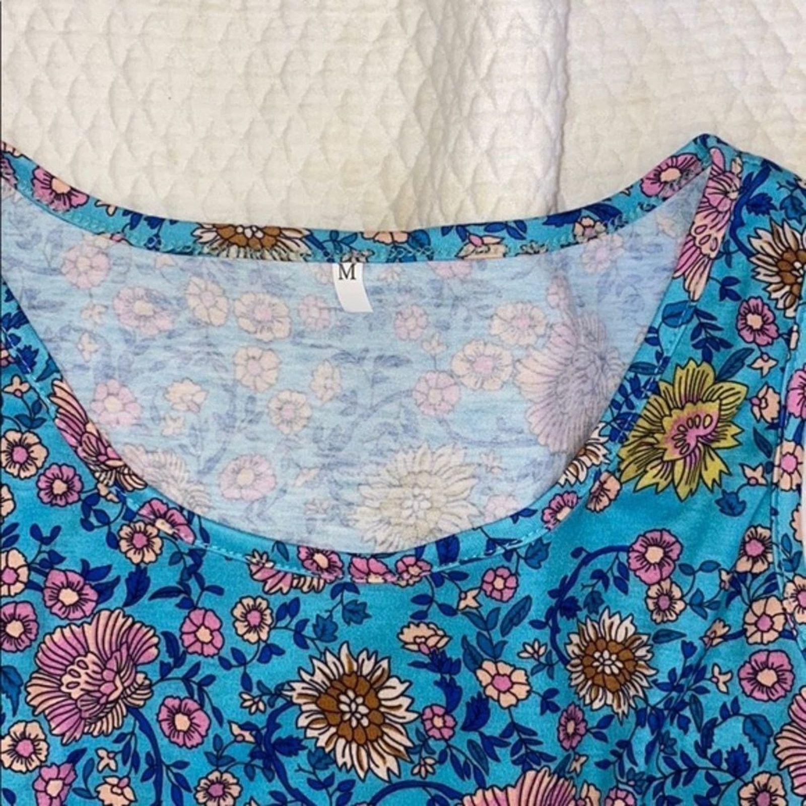 Other Blue Floral Sleeveless SummeDress | Sz M Size M / US 6-8 / IT 42-44 - 4 Thumbnail