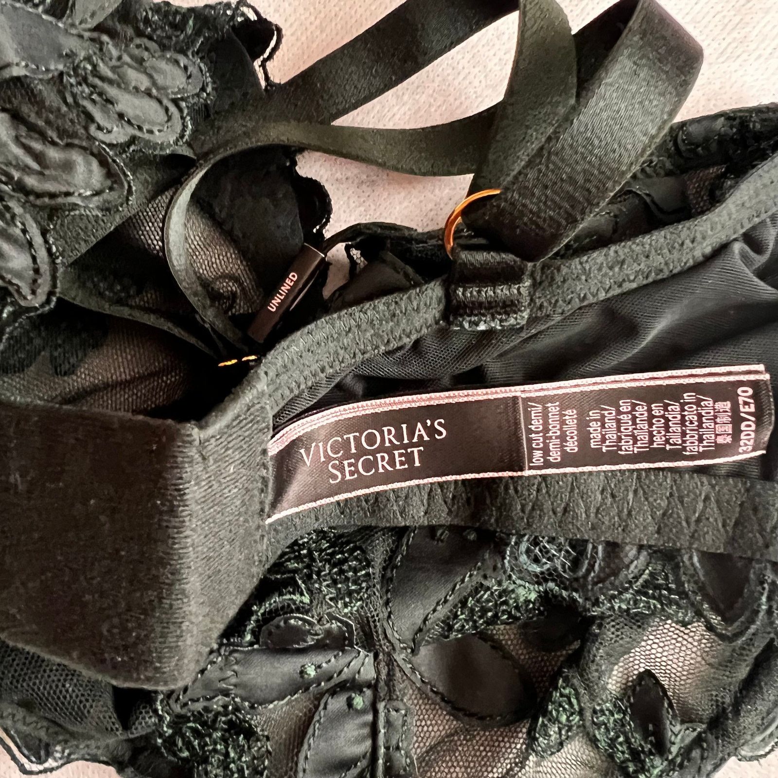 Victoria's Secret Victoria's Secret Very Sexy Sheer Mesh Embroidered Bra, 32DD Size ONE SIZE - 6 Thumbnail