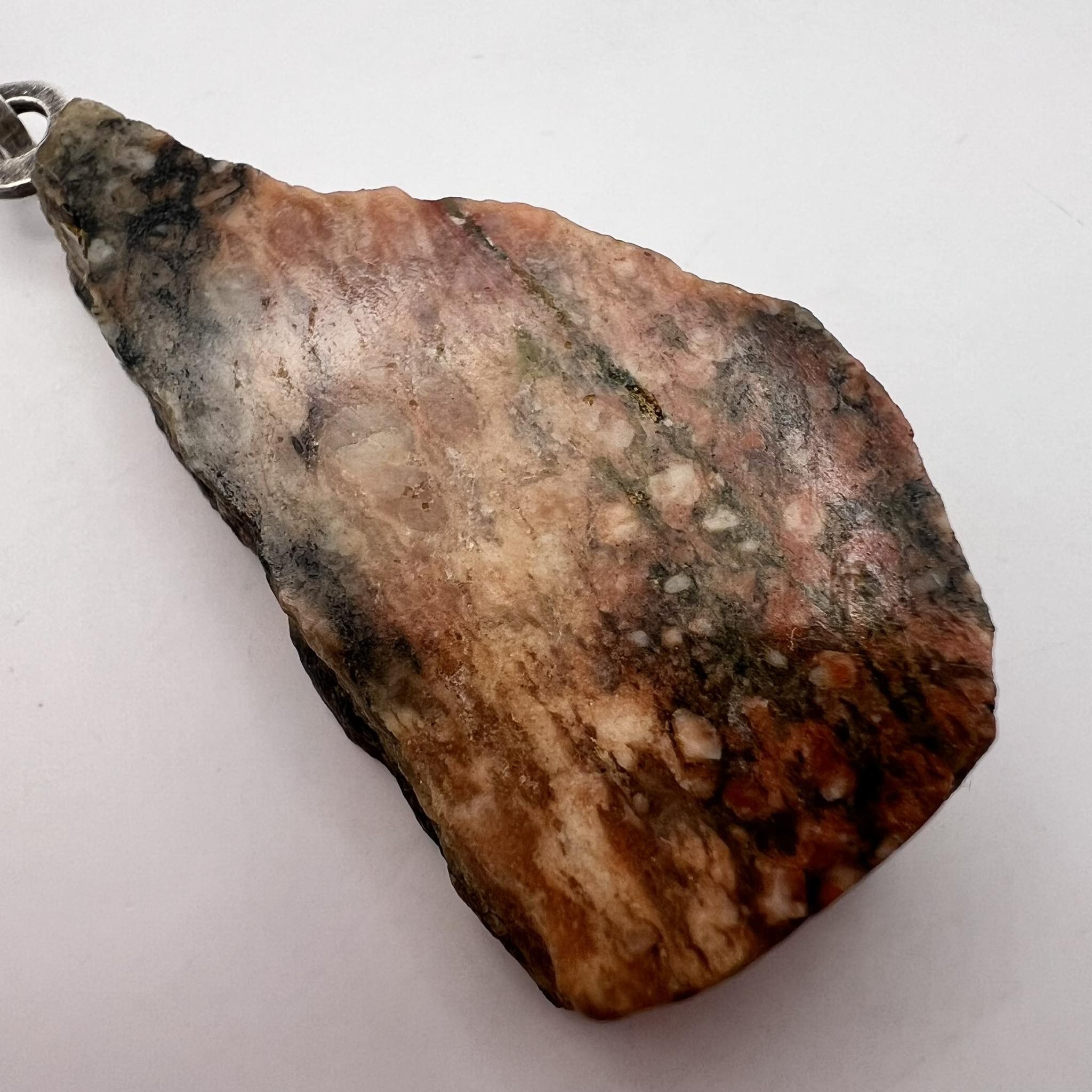 Vintage Vintage Silver 800 Women's Jewelry Pendant Natural Marble Size ONE SIZE - 1 Thumbnail