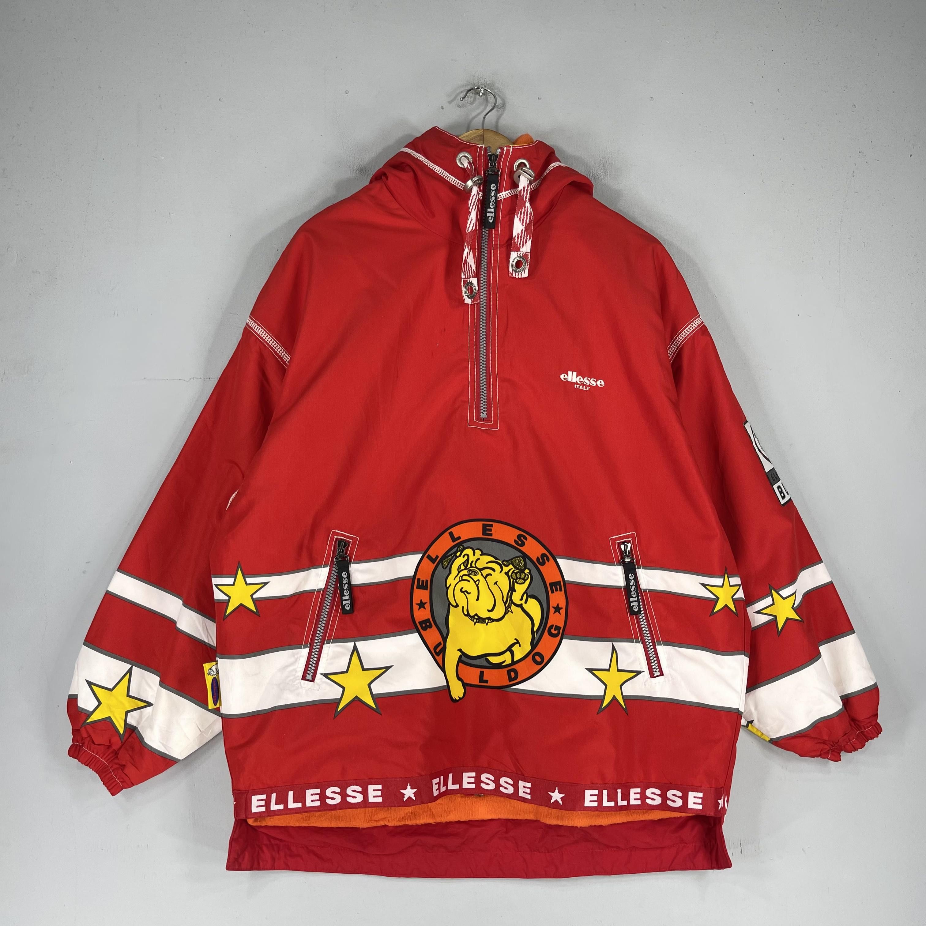 Ellesse × Vintage Vintage ELLESSE Bulldog Bomber Ski Jacket Hoodie Size US L / EU 52-54 / 3 - 3 Thumbnail