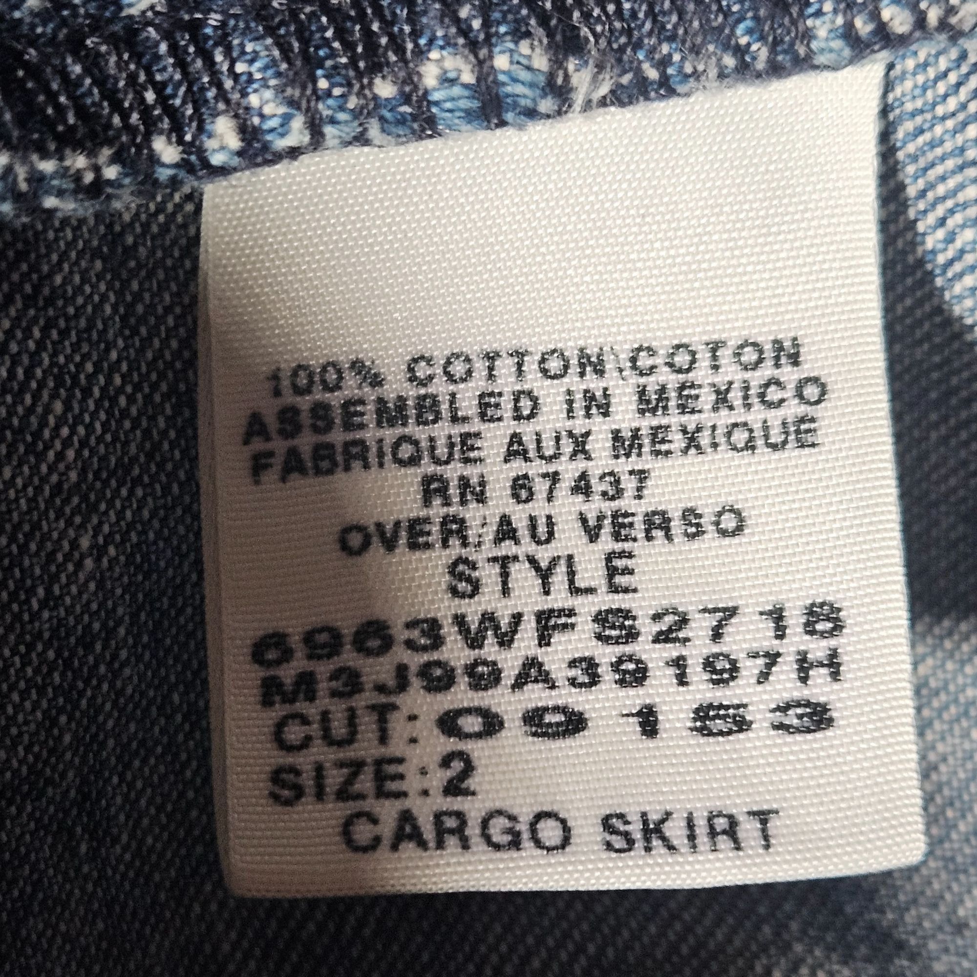 Ralph Lauren Polo Jeans Co Indigo Cotton Midi Cargo Skirt Trendy 2 Preppy Size 26" / US 2 / IT 38 - 5 Thumbnail