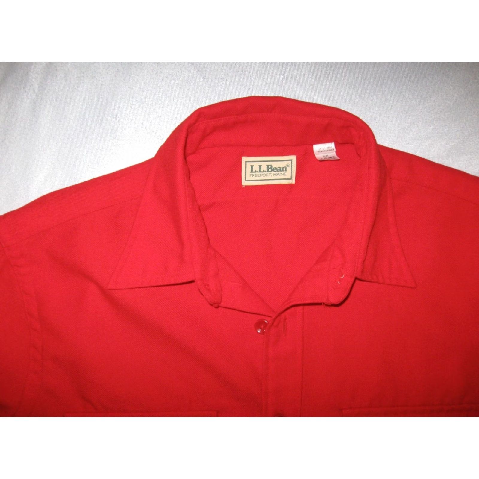 Vintage L.L. Bean Shirt Men Large 16-16 1/2 Red VTG Button-Up Flannel Casual Outdoor Pocketed Size US L / EU 52-54 / 3 - 6 Thumbnail