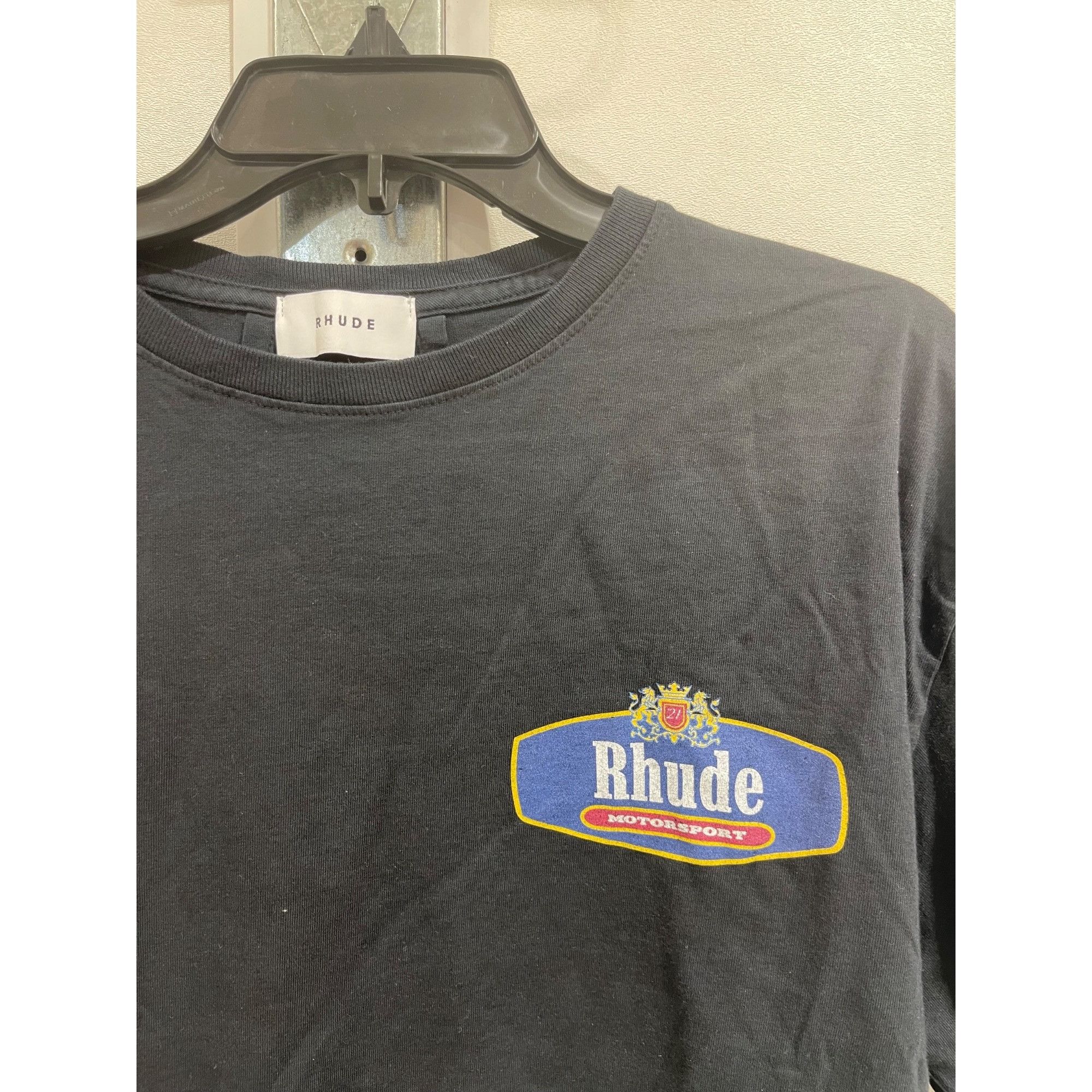 Rhude NEW RHUDE RACING CREST BLACK TEE SZ SMALL Size US S / EU 44-46 / 1 - 3 Thumbnail