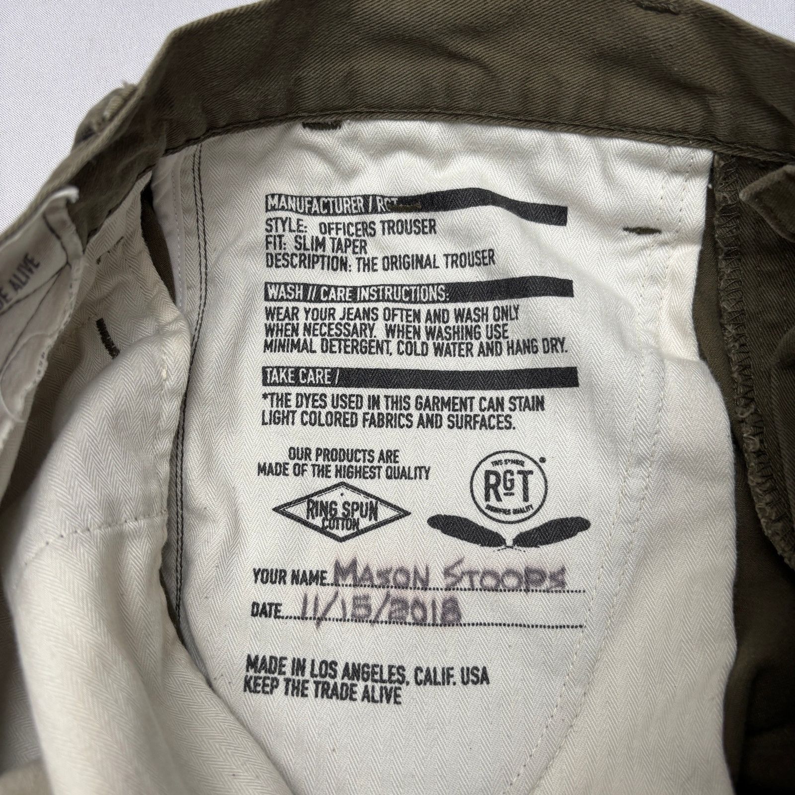 Rogue Territory Rogue Territory Officers Trousers 29x30 Slim Taper Selvedge Size US 29 - 11 Thumbnail