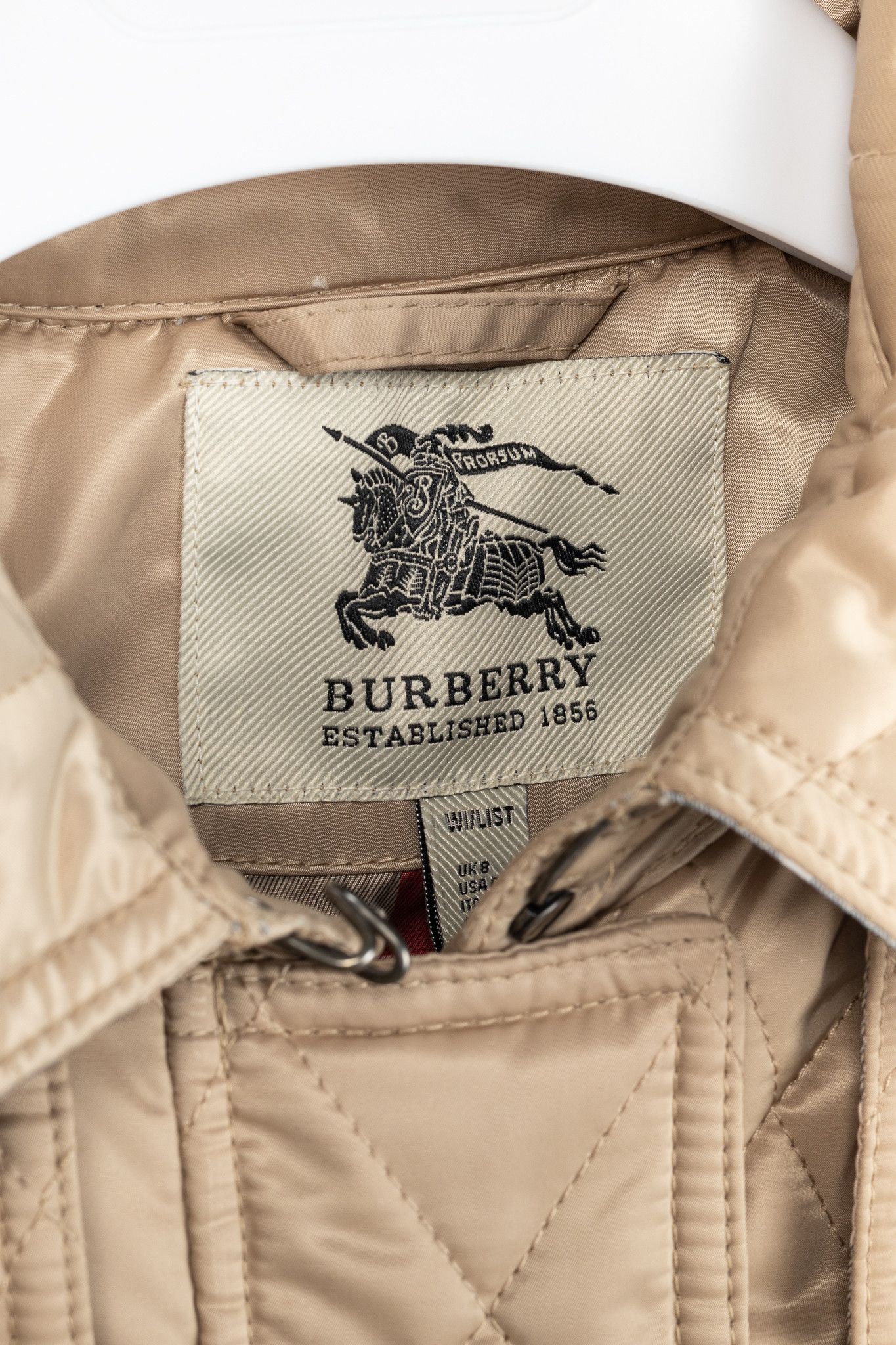 Burberry Burberry Tan Quilted-Taffeta Belted Hooded Jacket Size M / US 6-8 / IT 42-44 - 4 Thumbnail