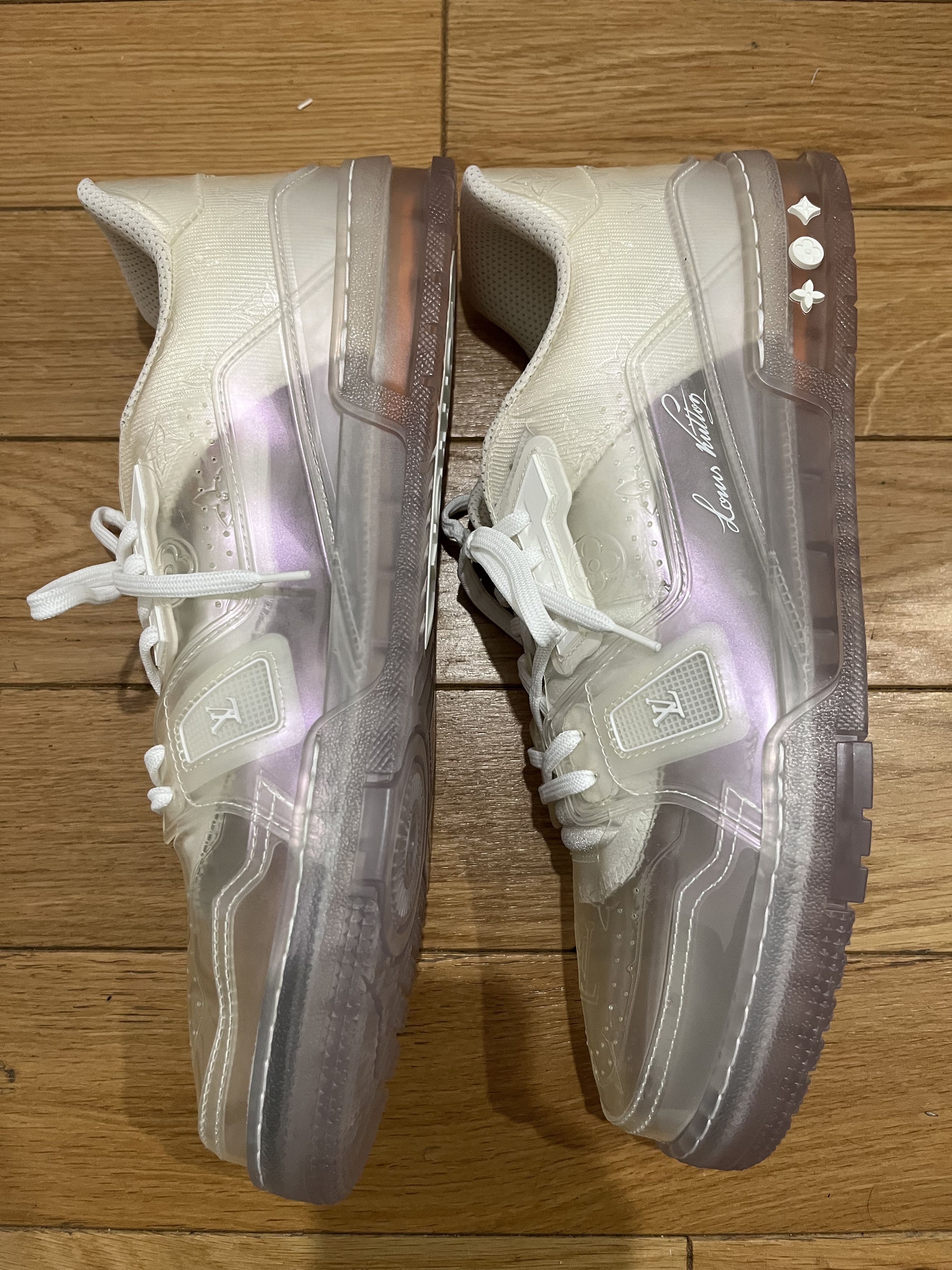 Louis Vuitton LV Trainer white transparent Size US 13 / EU 46 - 3 Thumbnail