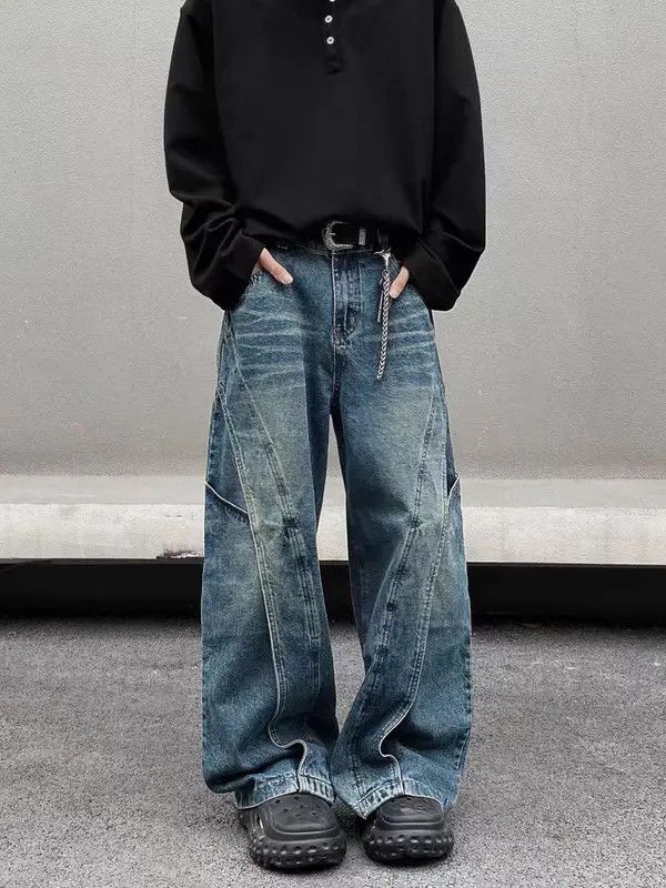 VIBE High street vintage washed baggy machete jeans Size US 34 / EU 50 - 1 Thumbnail