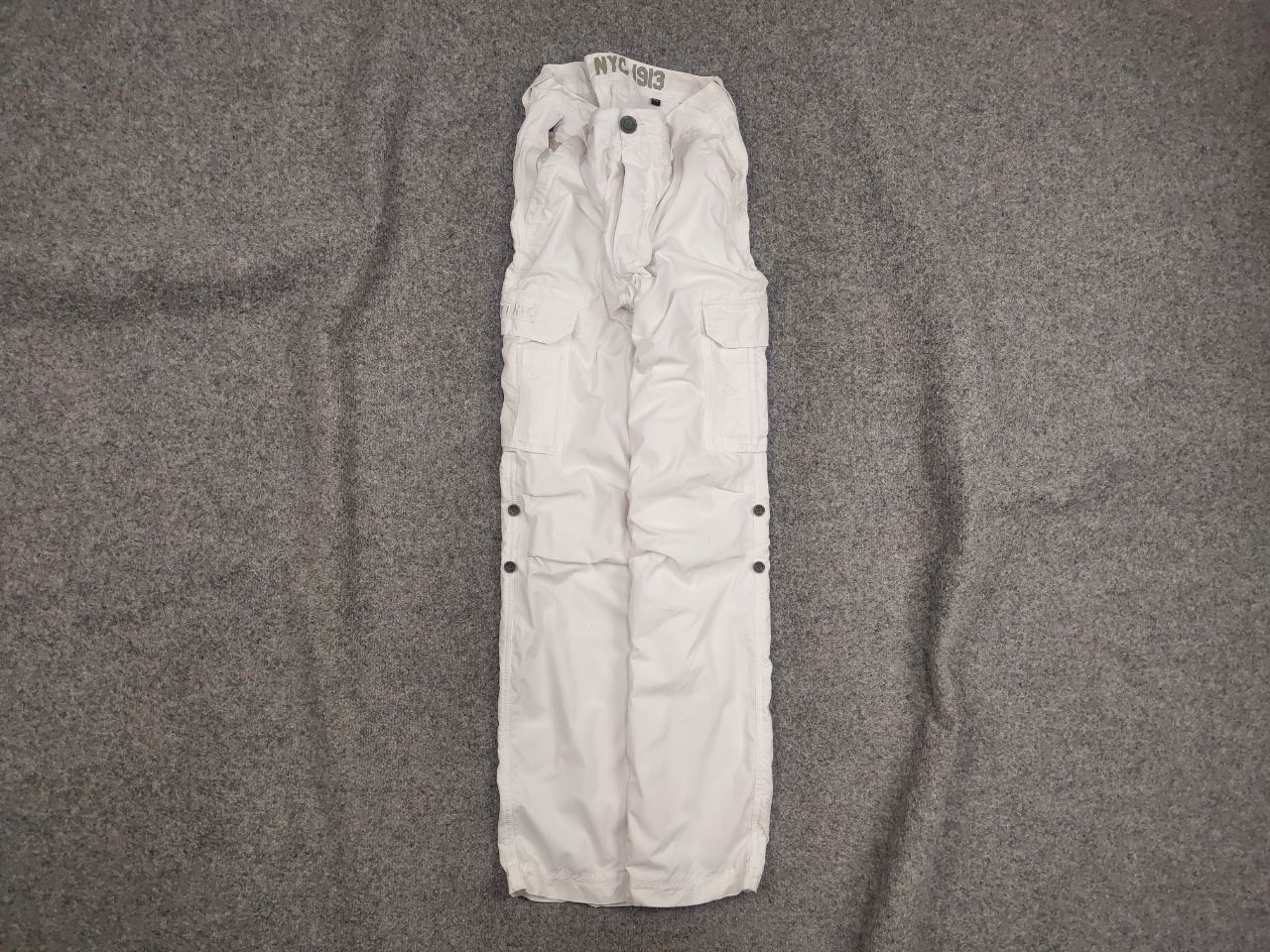 Schott Vintage Schott Nyc USA White Baggy Cargo Pants Y2K Style 