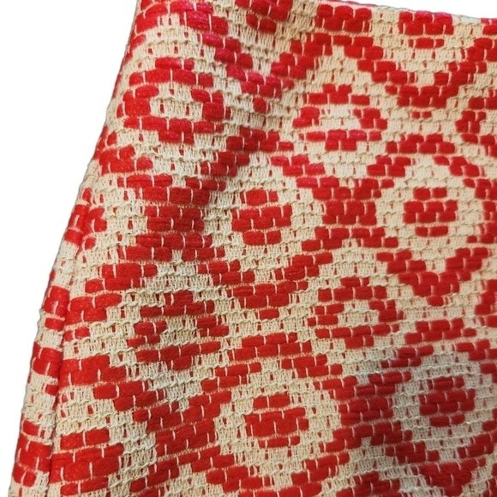 Loft NWOT Loft Geo Jacquard Metallic Shift Skirt 10L Long Size 32" / US 10 / IT 46 - 5 Thumbnail