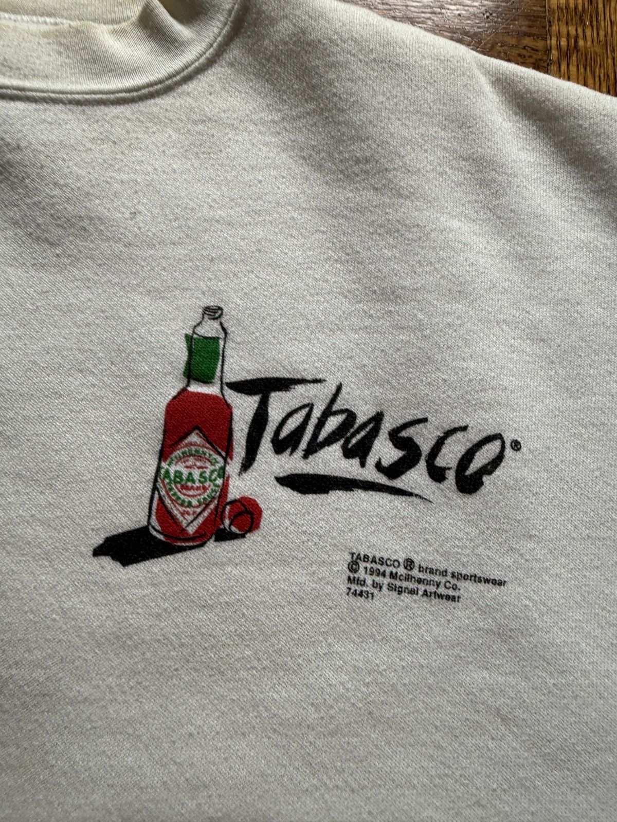 Vintage Vintage 90s Tabasco Hot Sauce Graphic Crewneck Sweatshirt Size US XL / EU 56 / 4 - 7 Thumbnail
