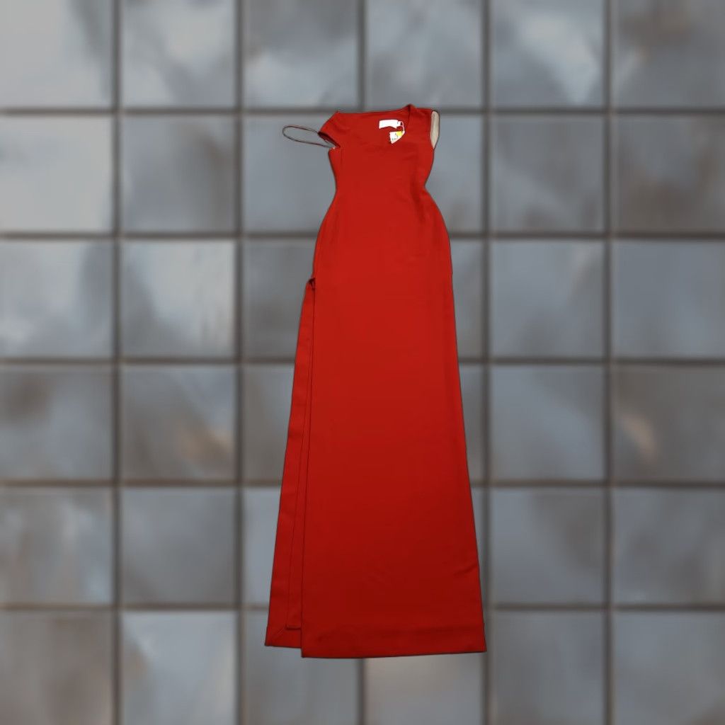 Solace London NWT Solace London Mille Crepe Gown Red 0US/4UK Ball Gown Short Sleeve Asym Neckline Women's Dress Long 95% Polyester 5% Elastane Size XS / US 0-2 / IT 36-38 - 1 Thumbnail