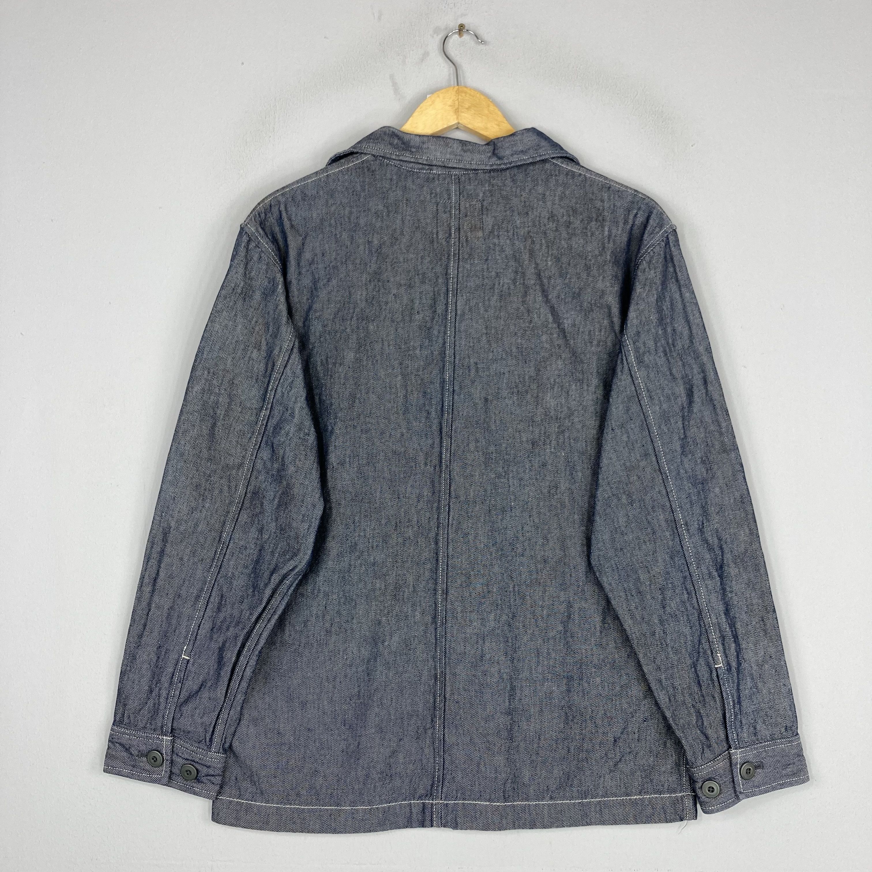 Uniqlo Vintage UNIQLO Indigo Denim Chore Jacket Button Up Size US S / EU 44-46 / 1 - 3 Thumbnail