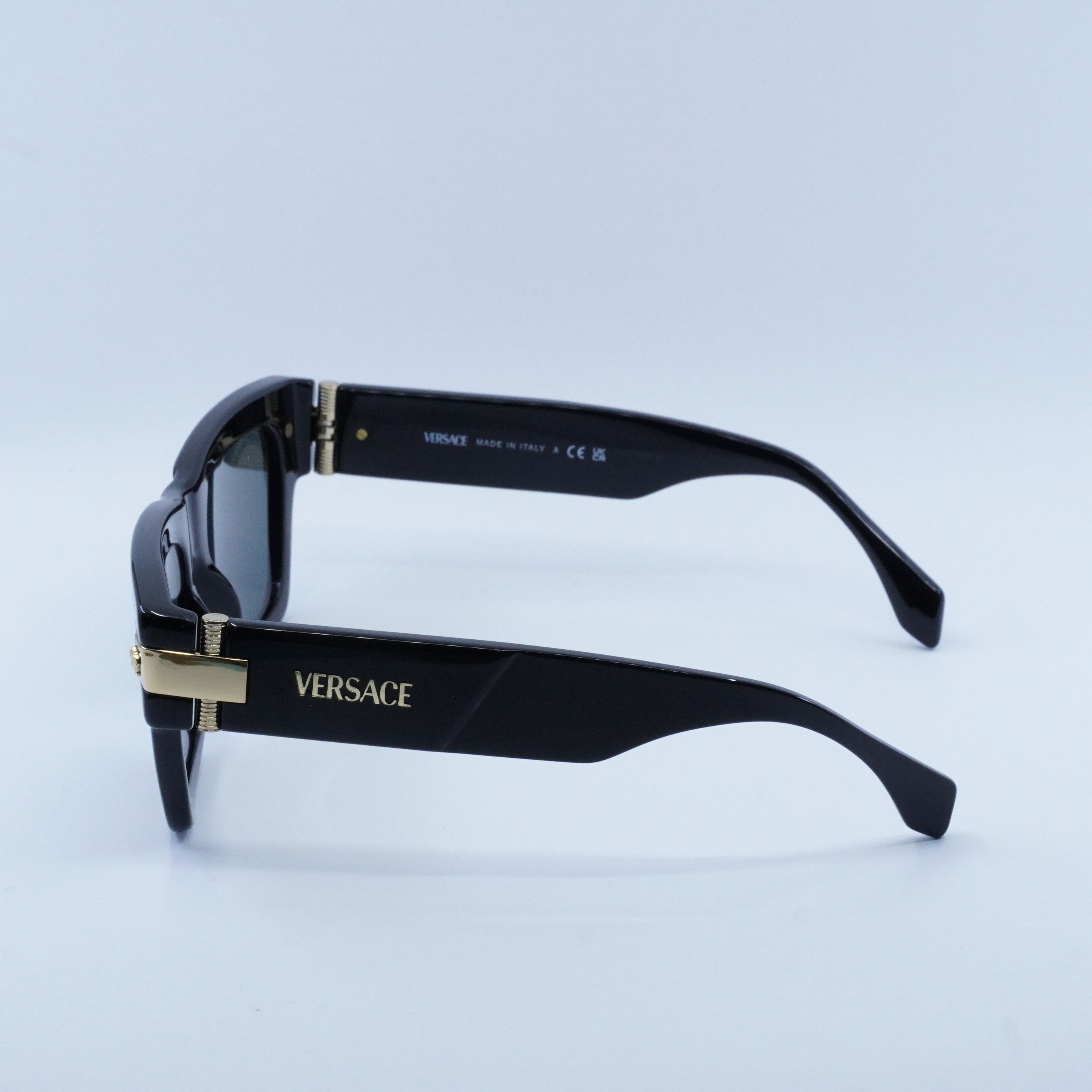 Versace Versace VE4464 GB1/87 Sunglasses Black Square Frame Size ONE SIZE - 6 Thumbnail