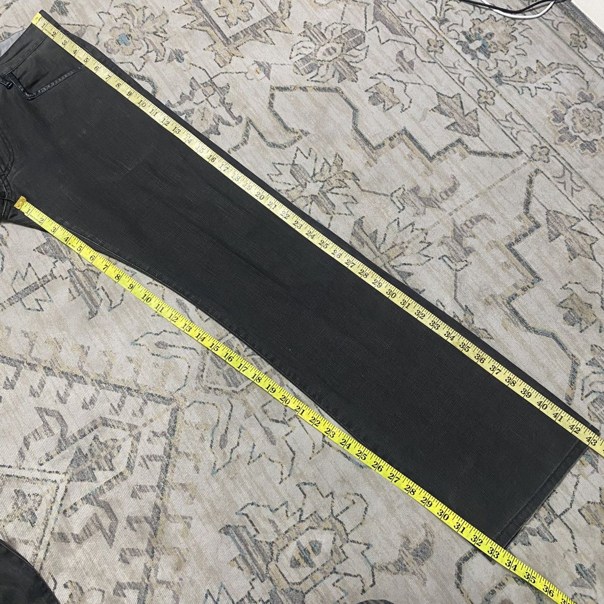 Japanese Brand Hiromichi Nakano Black Waxed Denim Flare Jeans Hedi Slimane Size US 31 - 19 Thumbnail