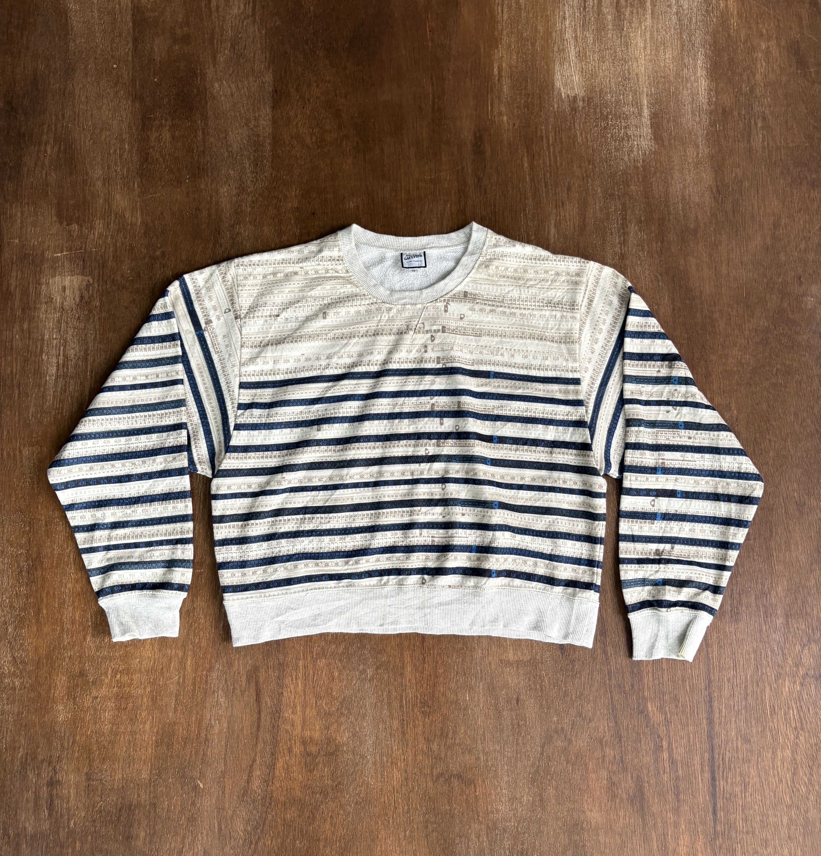 Jean Paul Gaultier Jean Paul Gaultier Measurements Tape Sweater Size S / US 4 / IT 40 - 1 Thumbnail
