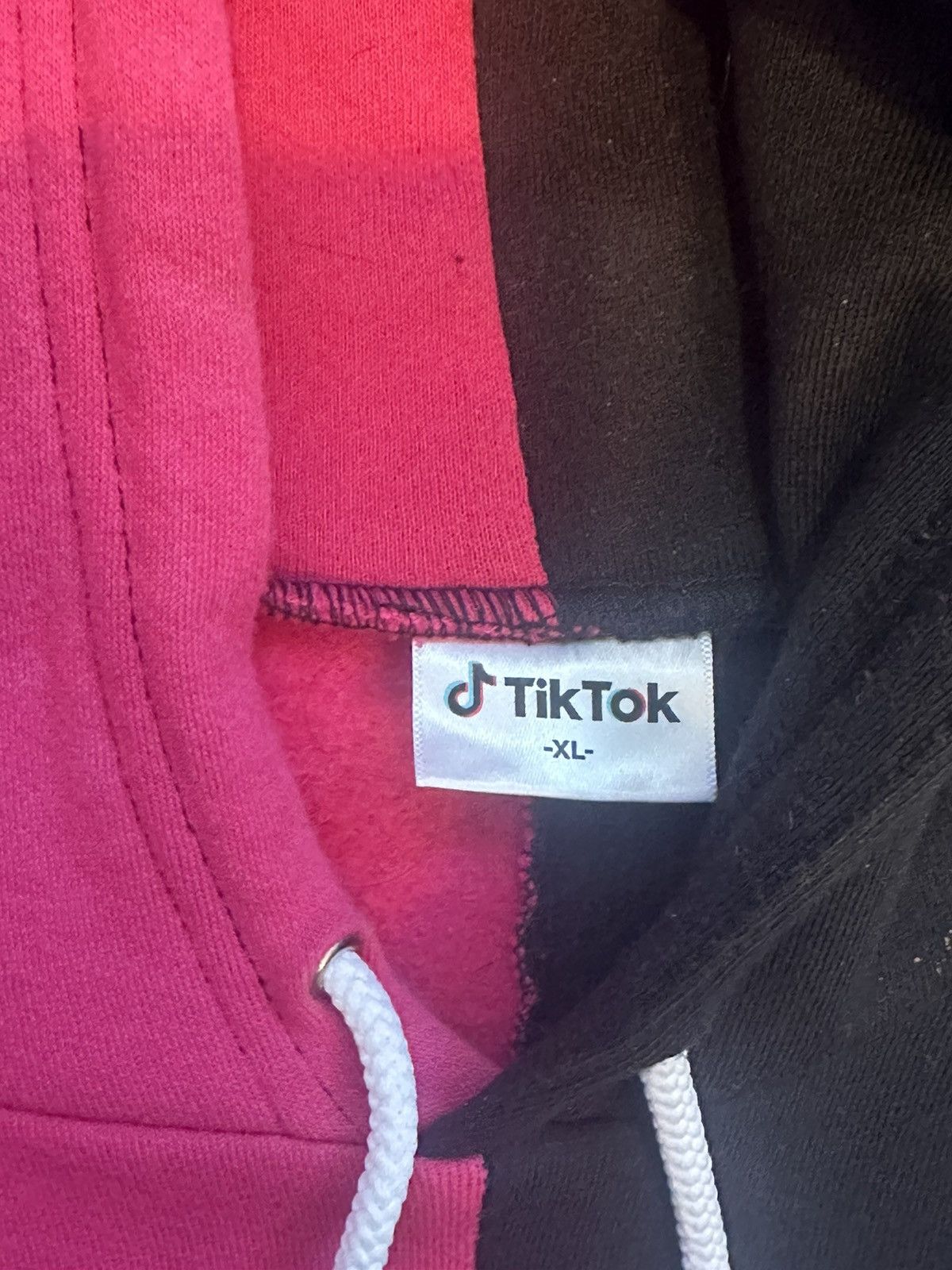 Other TikTok Two Tone Hoodie - Black and Pink Size US XL / EU 56 / 4 - 2 Thumbnail