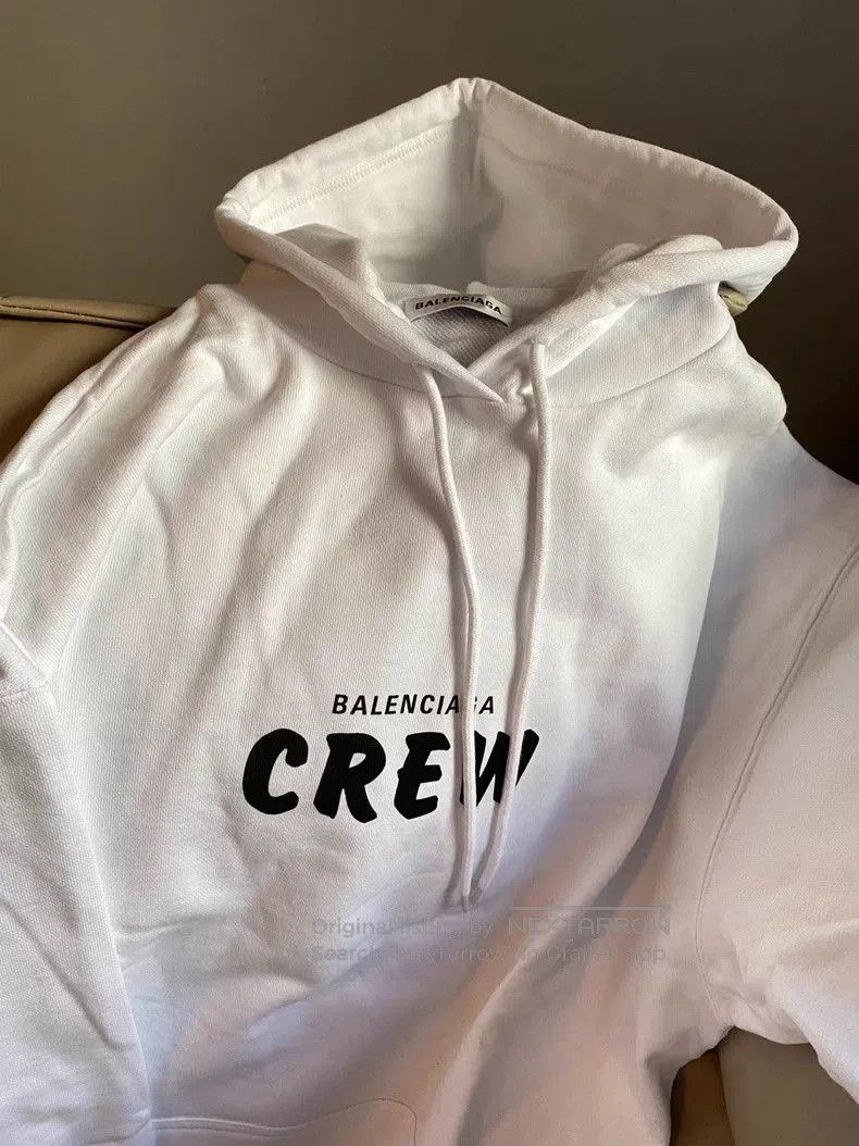 Balenciaga Balenciaga CREW White Hoodie XS. Size US XS / EU 42 / 0 - 4 Thumbnail