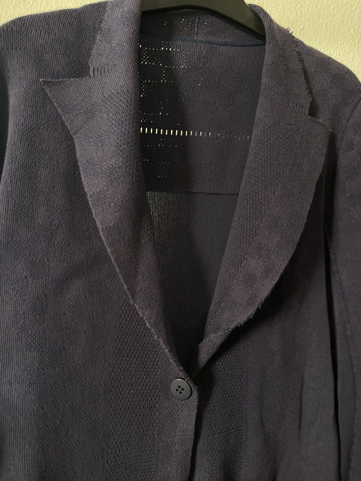 Issey Miyake APOC Issey Miyake Single Button Knit Blazer Frayed Hem Size M / US 6-8 / IT 42-44 - 4 Thumbnail