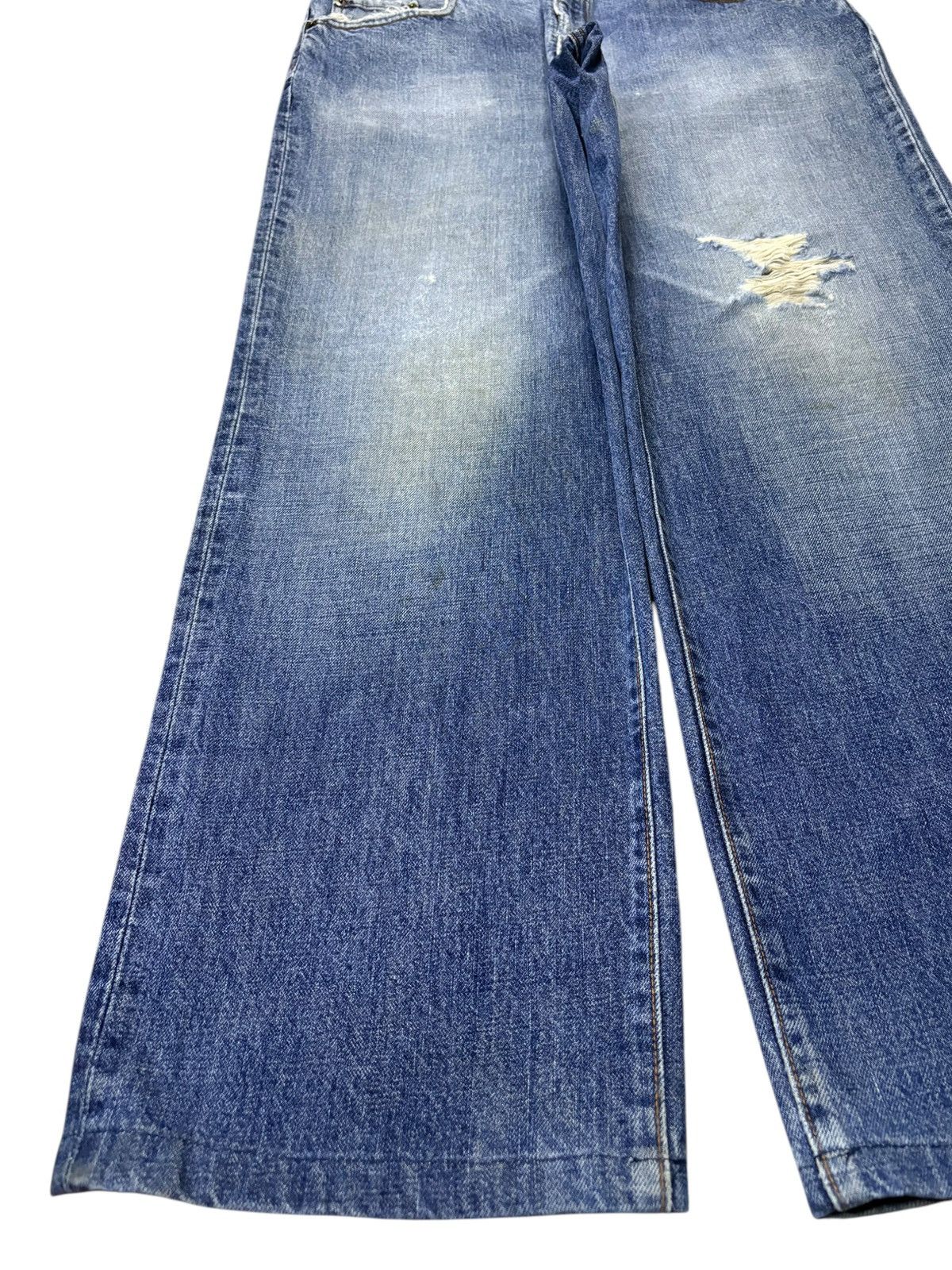 Japanese Brand Vintage Japanese Brand Mud Wash Distressed Baggy Jeans Size US 33 - 6 Thumbnail